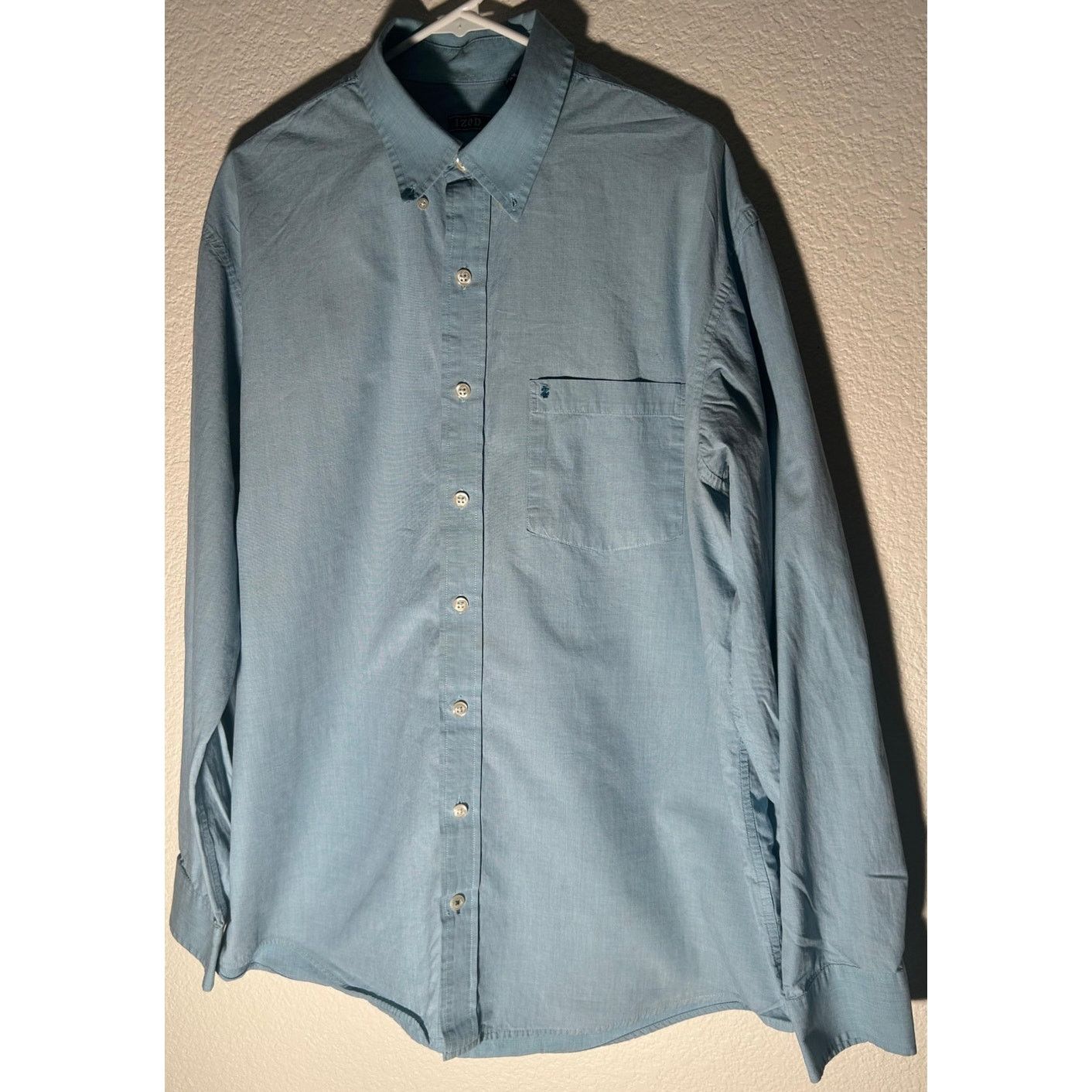 Izod IZOD Men's Light Blue Button-Down Dress Shirt - XL Size US XL / EU 56 / 4 - 3 Thumbnail