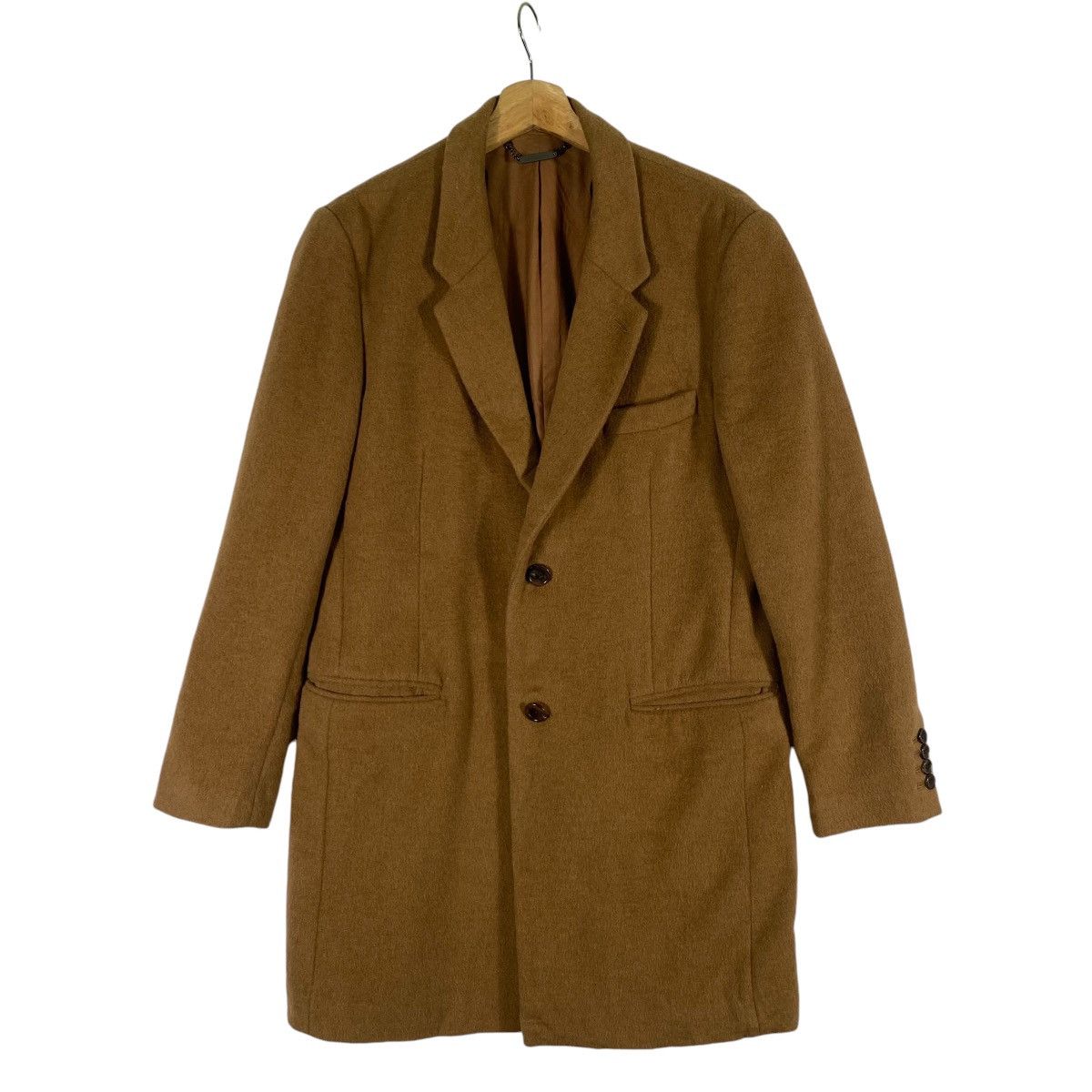 Japanese Brand × Other × monkey time Vintage Monkey Time Wool Long Jacket M Size Brown Colour Size US M / EU 48-50 / 2 - 1 Thumbnail