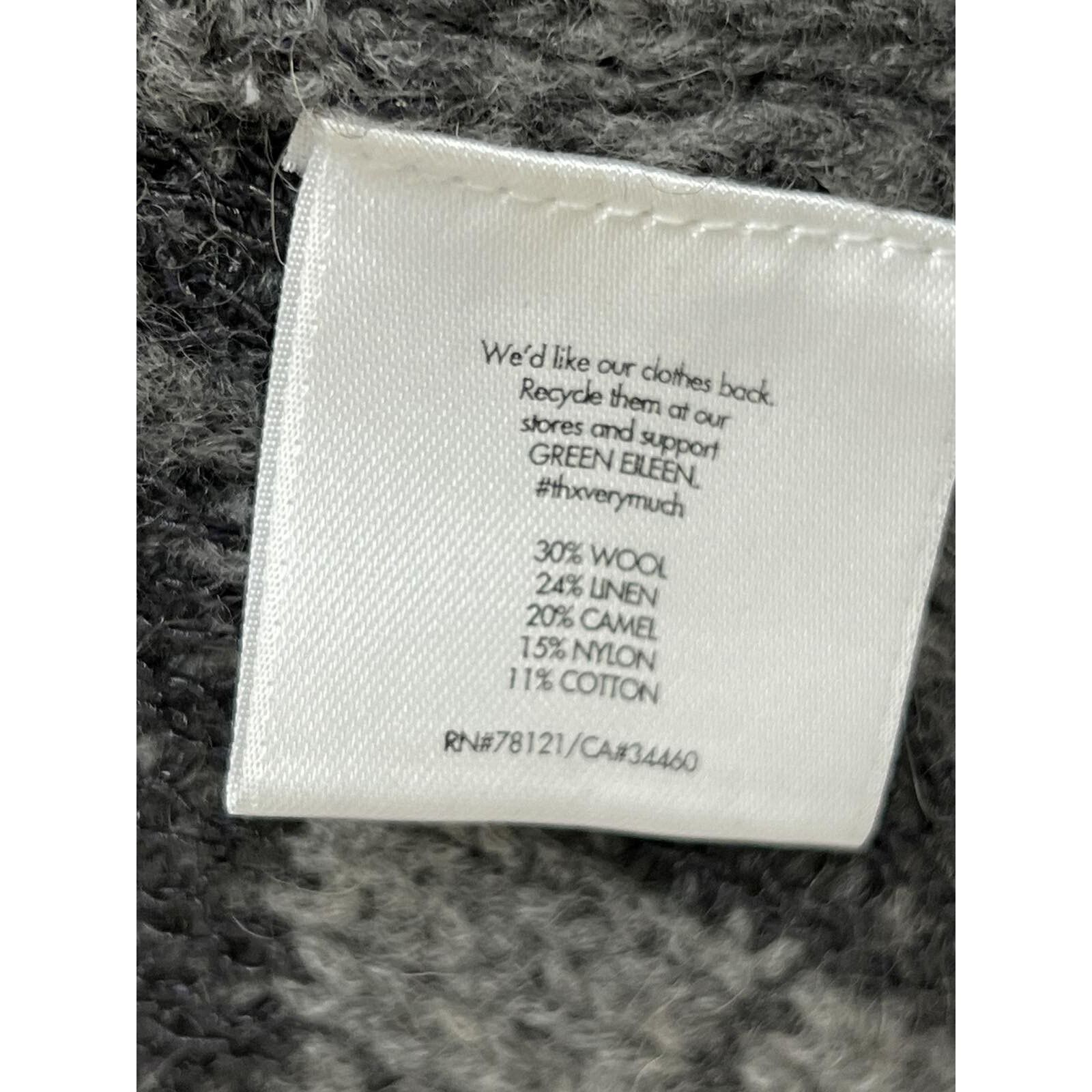 Eileen Fisher EILEEN FISHER Wool Cardigan Sweater Gray Large A000645 Size L / US 10 / IT 46 - 9 Thumbnail