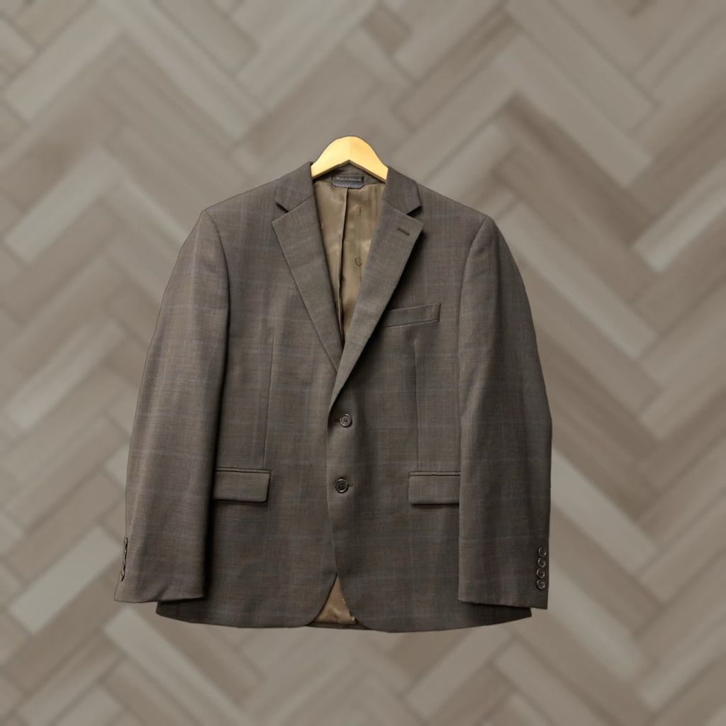 Ralph Lauren Ralph Lauren Blazer Jacket Men 40S Brown Light Plaid Wool Blend Corduroy 0115 Sports Preppy Classic Golf Blazer Mens Size 40R - 1 Thumbnail
