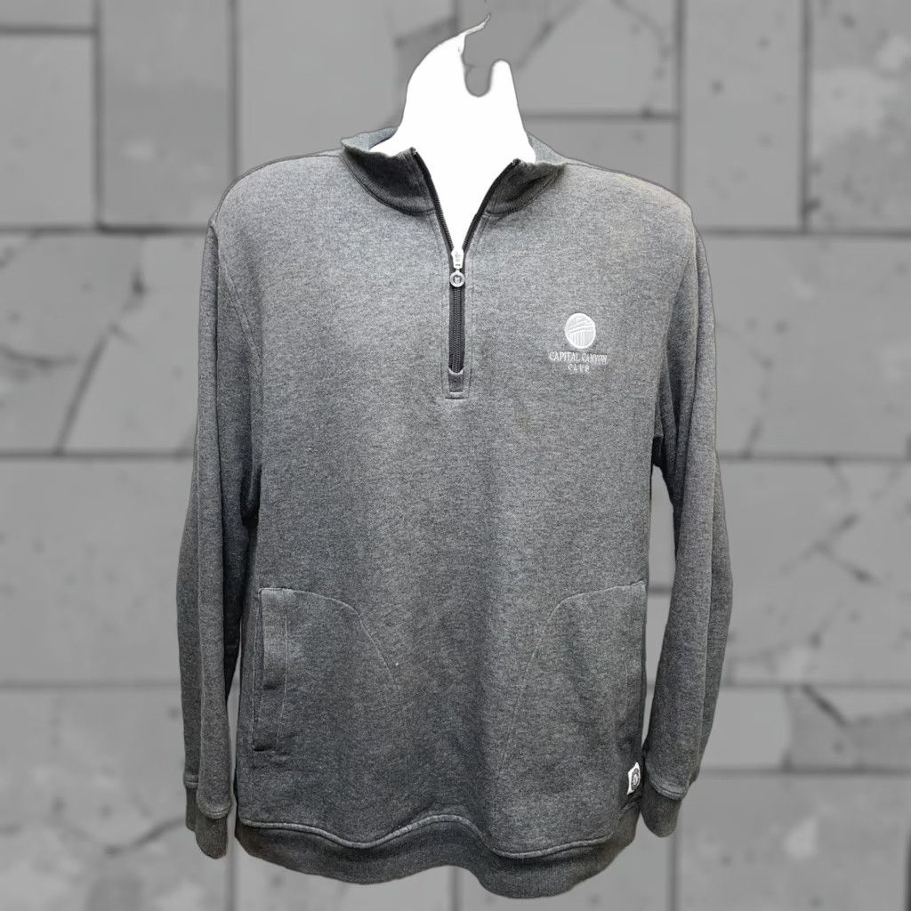 Vintage Linksoul Dark Grey Half Zip Pullover Jacket Mens M Size US M / EU 48-50 / 2 - 1 Thumbnail