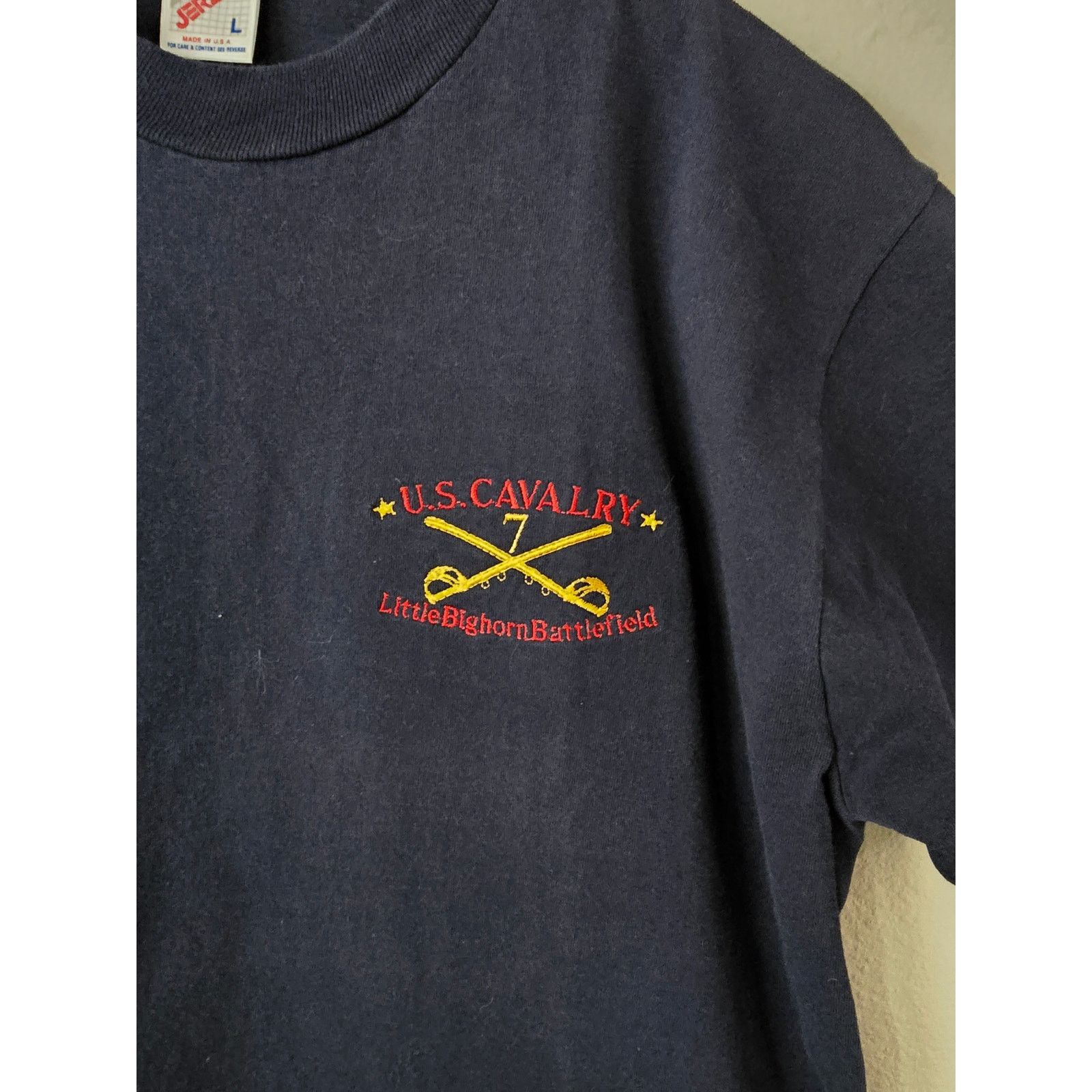 Jerzees Vintage Little Big Horn Battlefield Shirt L U.S Calvary Tee Size US L / EU 52-54 / 3 - 4 Thumbnail