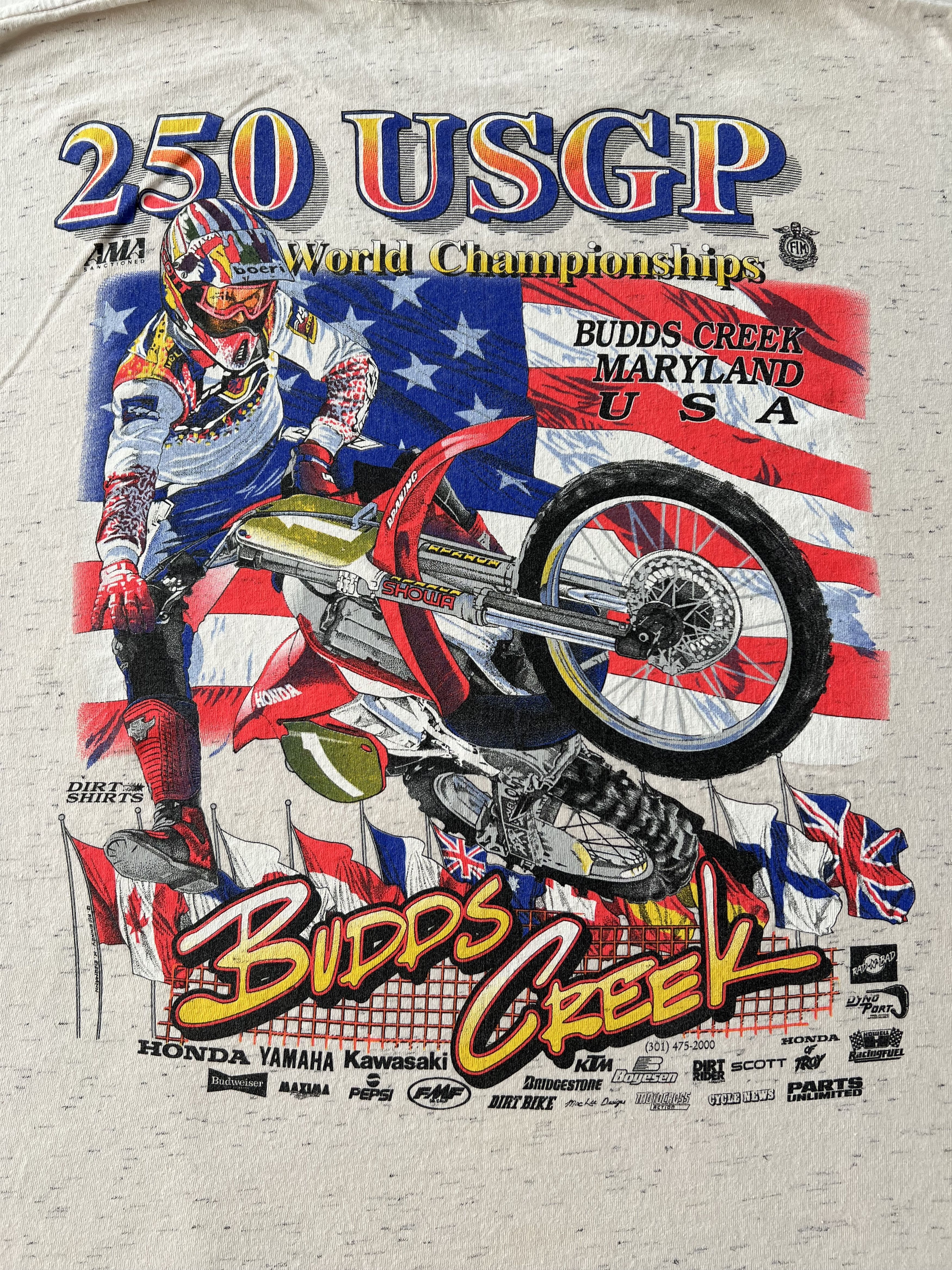 Vintage Vintage 90s 250 USGP AMA Motocross Supercross Racing Honda Size US XL / EU 56 / 4 - 12 Thumbnail
