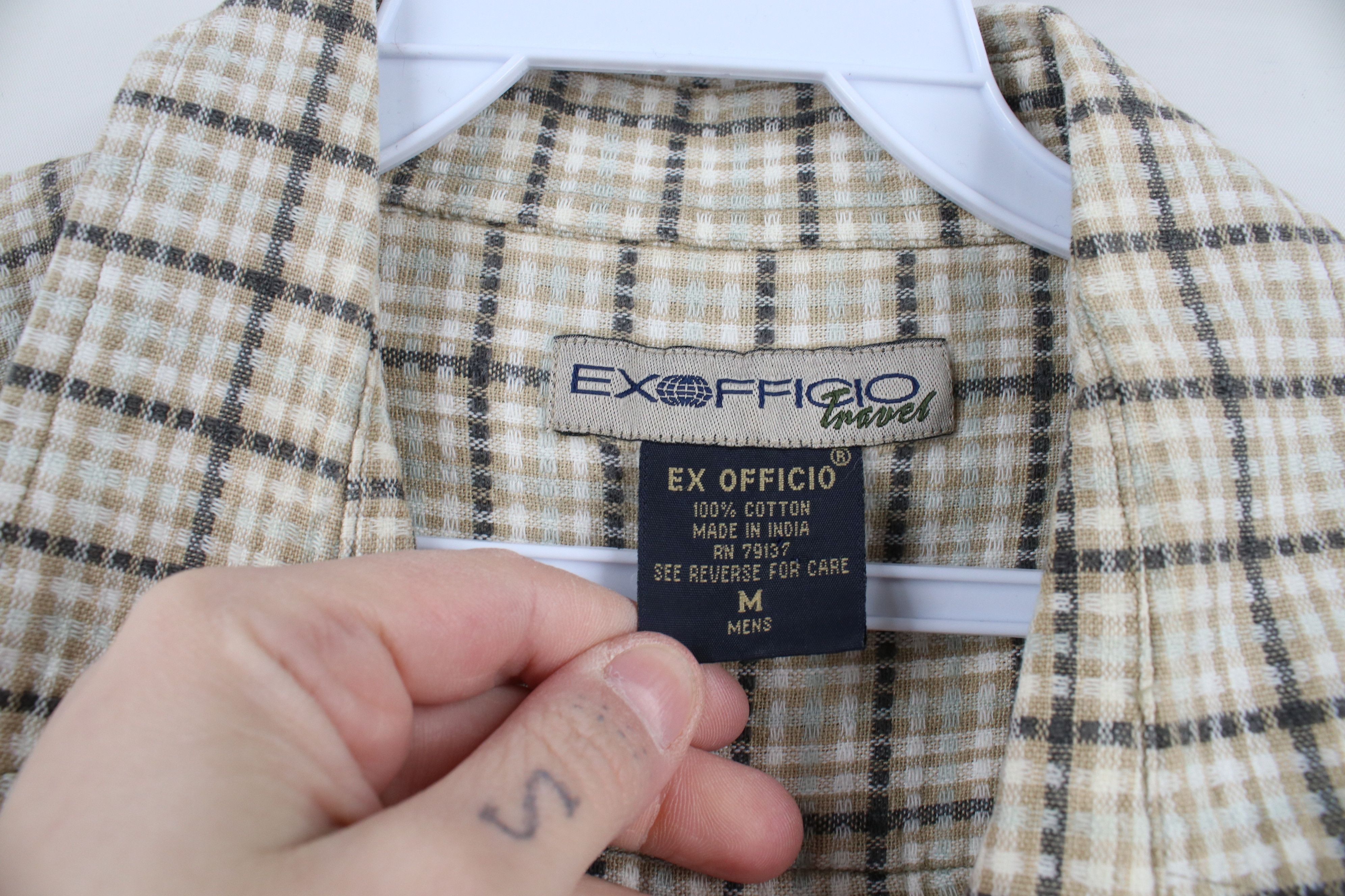 ExOfficio × Vintage Vintage ExOfficio Travel Madras Plaid Button Shirt Cotton Size US M / EU 48-50 / 2 - 7 Thumbnail