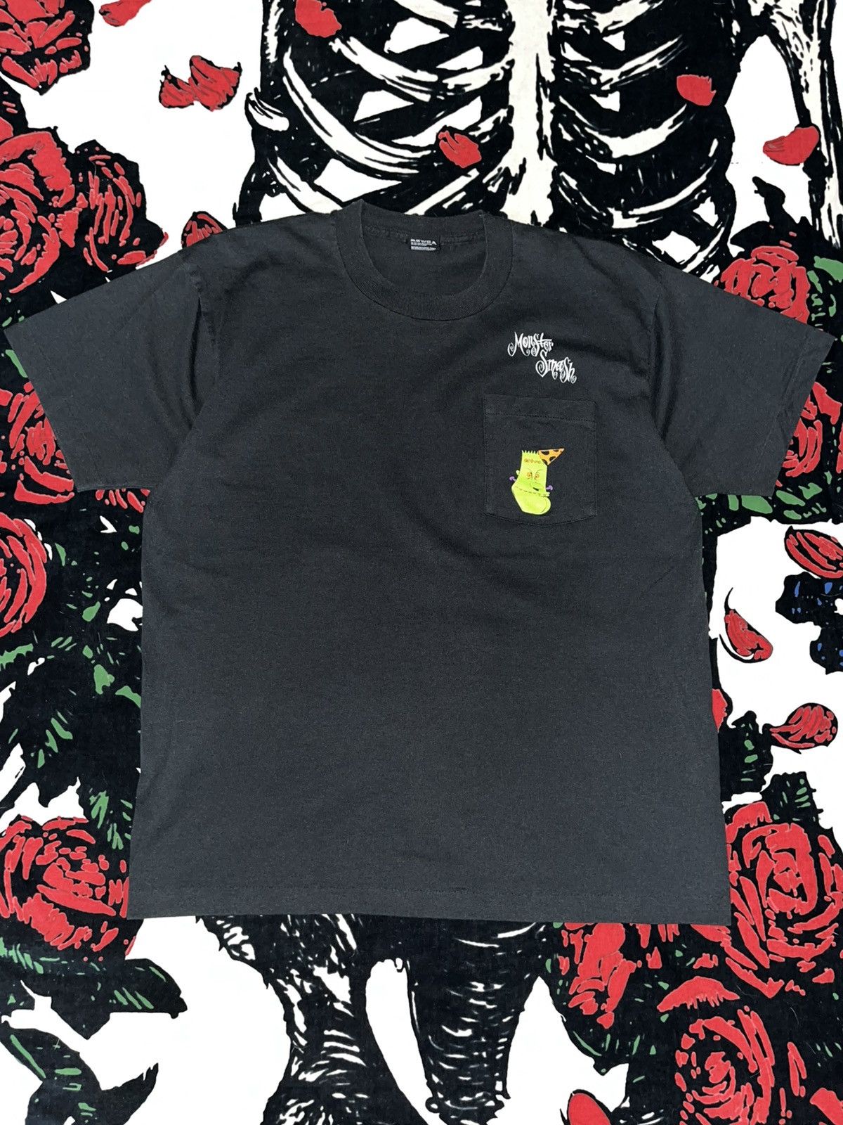 Unsound Rags Crazy 90’s Faded ERD Monster Smash Frankenstein Pocket Tee Size US XL / EU 56 / 4 - 1 Thumbnail