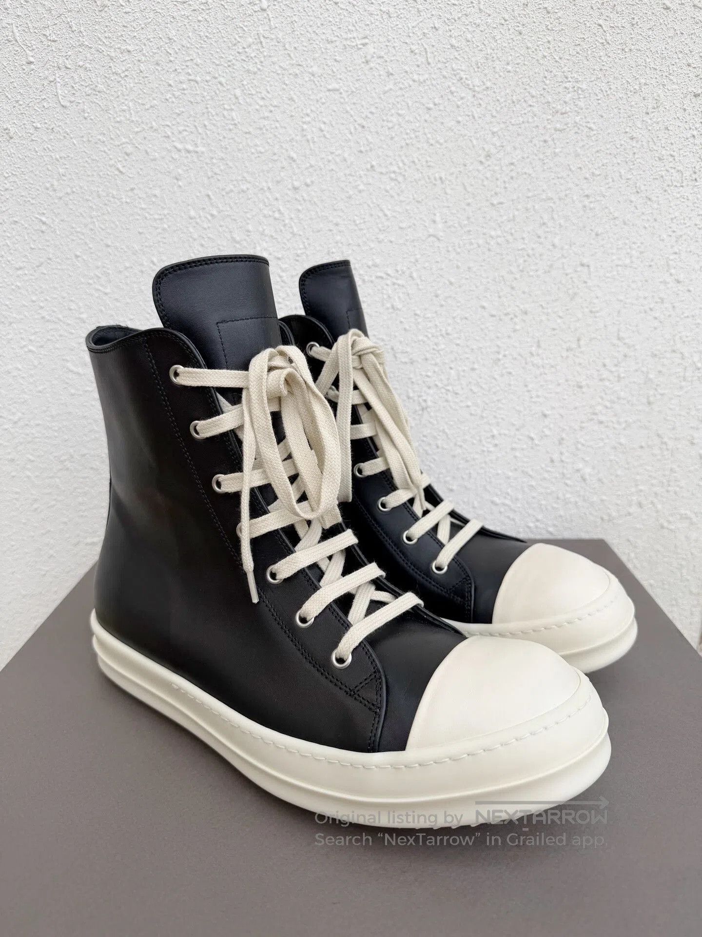 Rick Owens Rick Owens High-Top Leather Sneakers. Size US 10 / EU 43 - 1 Thumbnail