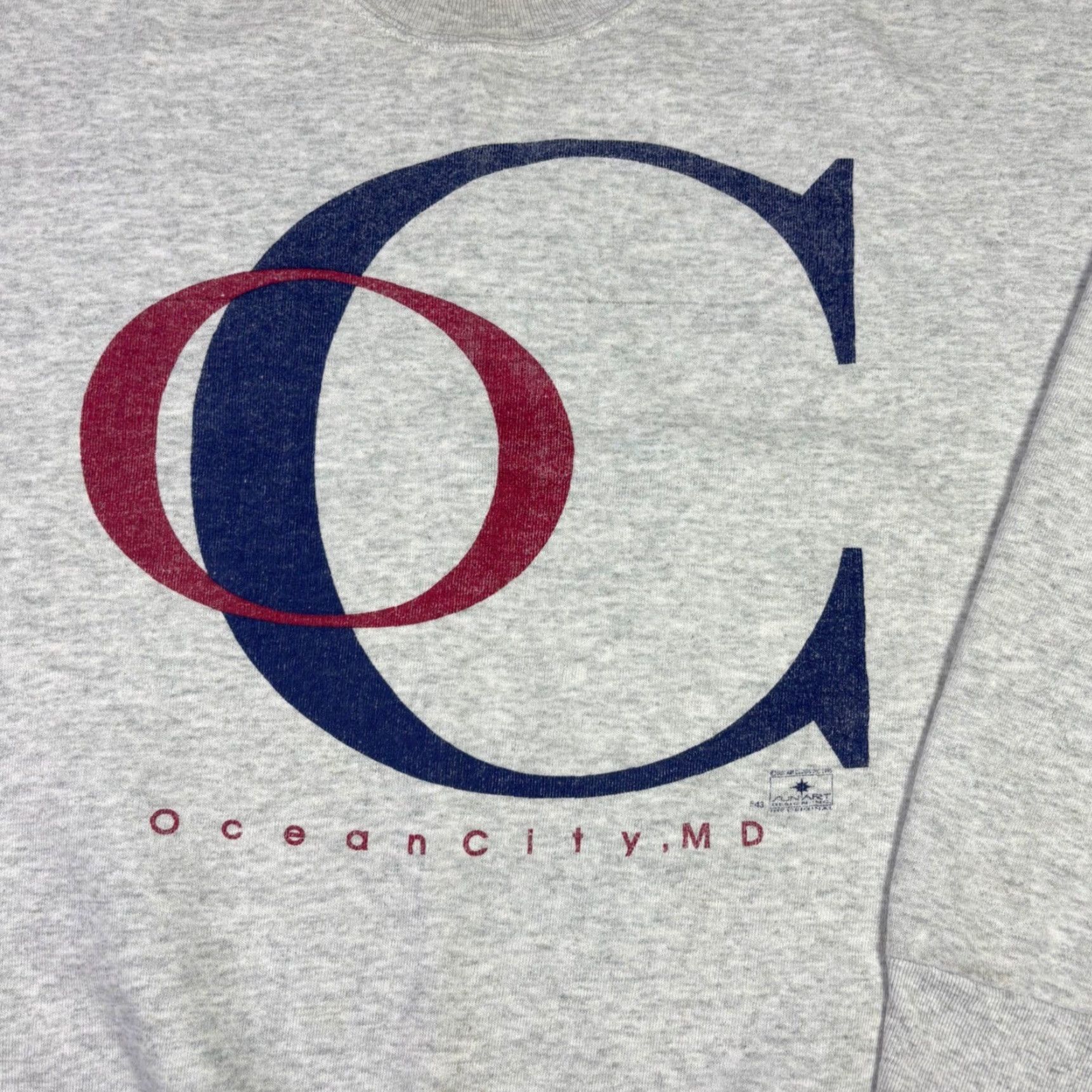 Vintage VINTAGE Ocean City MD Sweatshirt Heather Gray Crewneck Souvenir Graphic XL 90s Size US XL / EU 56 / 4 - 8 Thumbnail