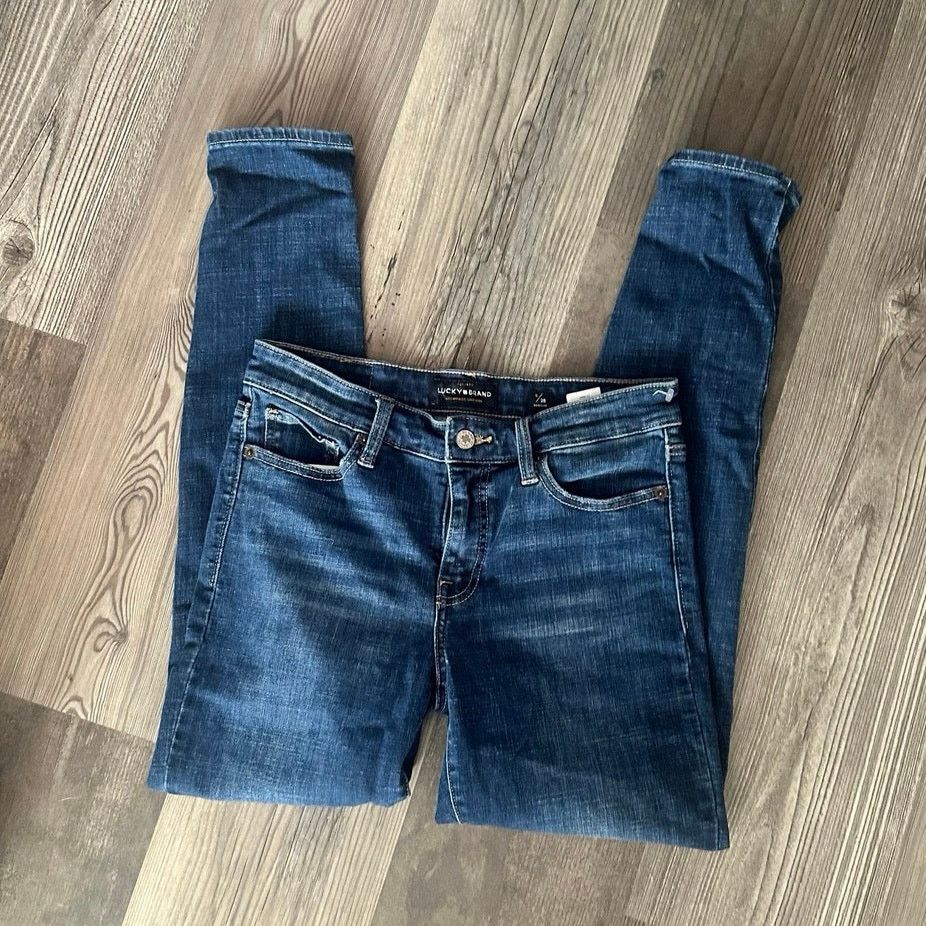 Lucky Brand lucky brand dark blue skinny leg jeans Size 28" / US 6 / IT 42 - 1 Thumbnail