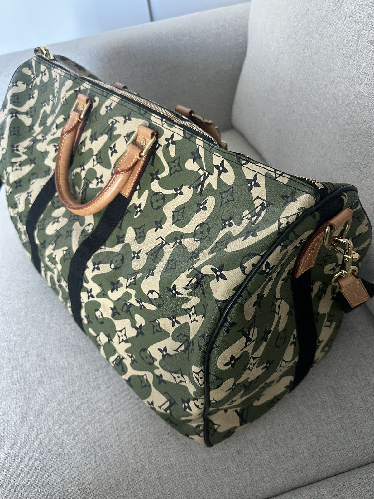 Louis Vuitton × Takashi Murakami Louis Vuitton x Murakami Monogramouflage Duffle Keepall 55 Size ONE SIZE - 5 Thumbnail