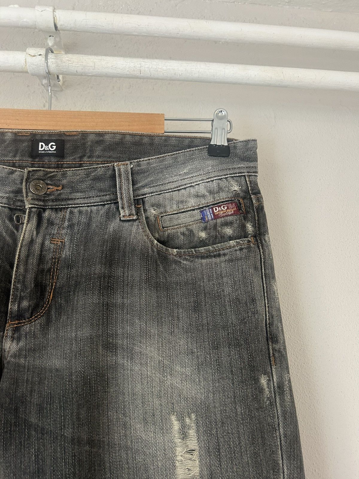 Dolce & Gabbana Distressed Black Wash Denim Jeans Size US 34 / EU 50 - 4 Thumbnail