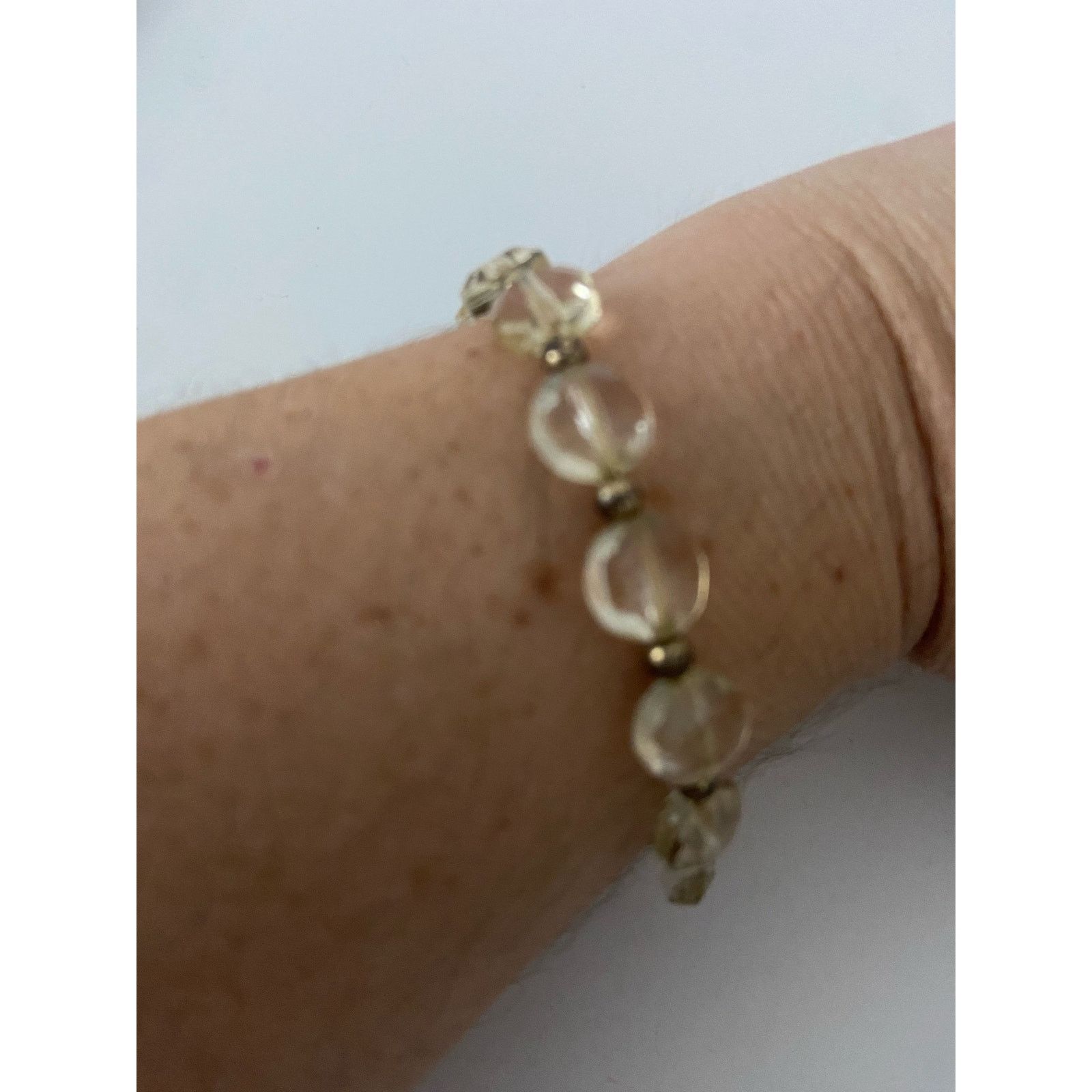 Other Vintage clear and gold bead bracelet Size ONE SIZE - 1 Thumbnail