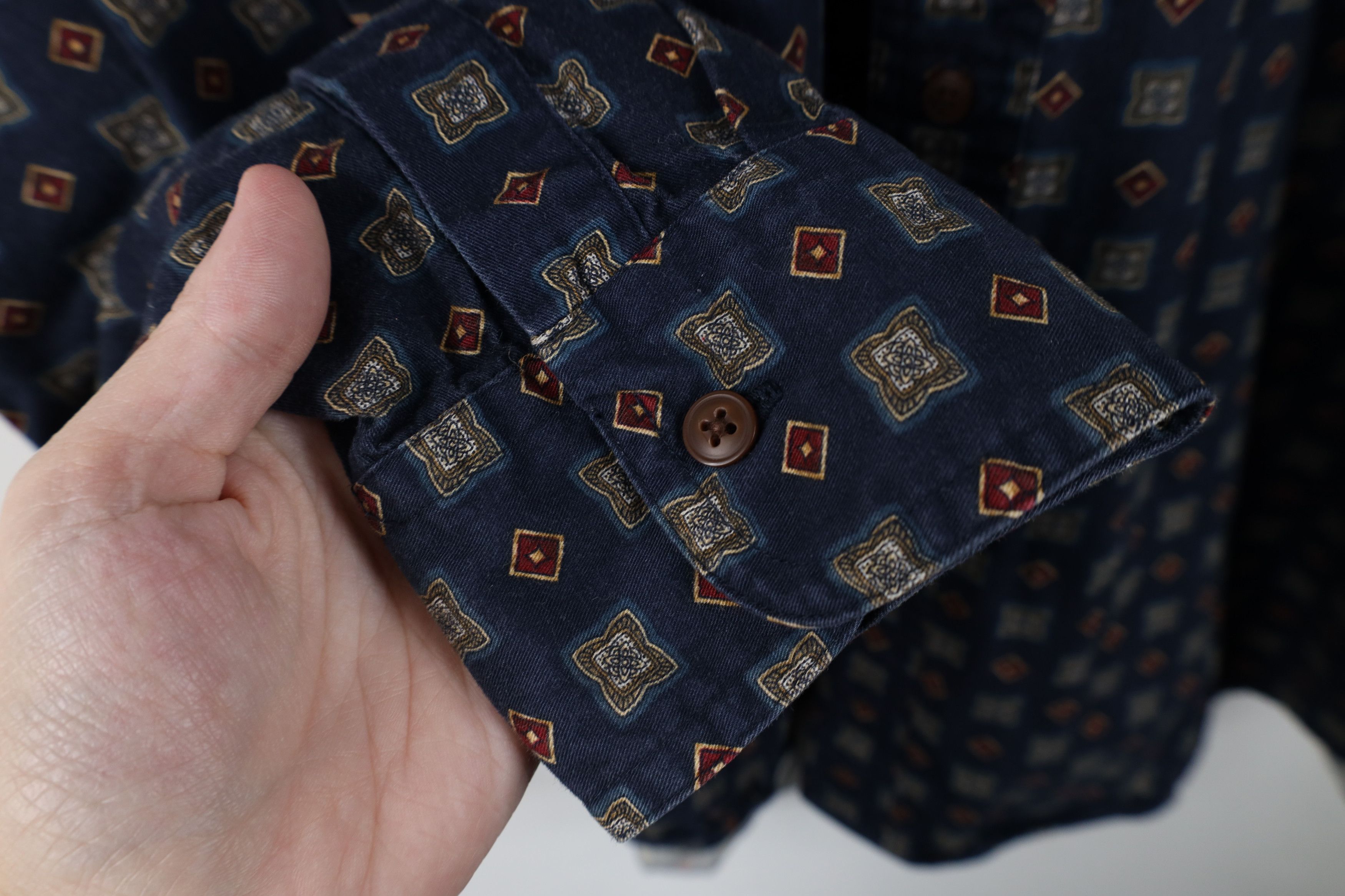 Ralph Lauren Vintage 90s Chaps Ralph Lauren Geometric Button Down Shirt Size US XL / EU 56 / 4 - 6 Thumbnail