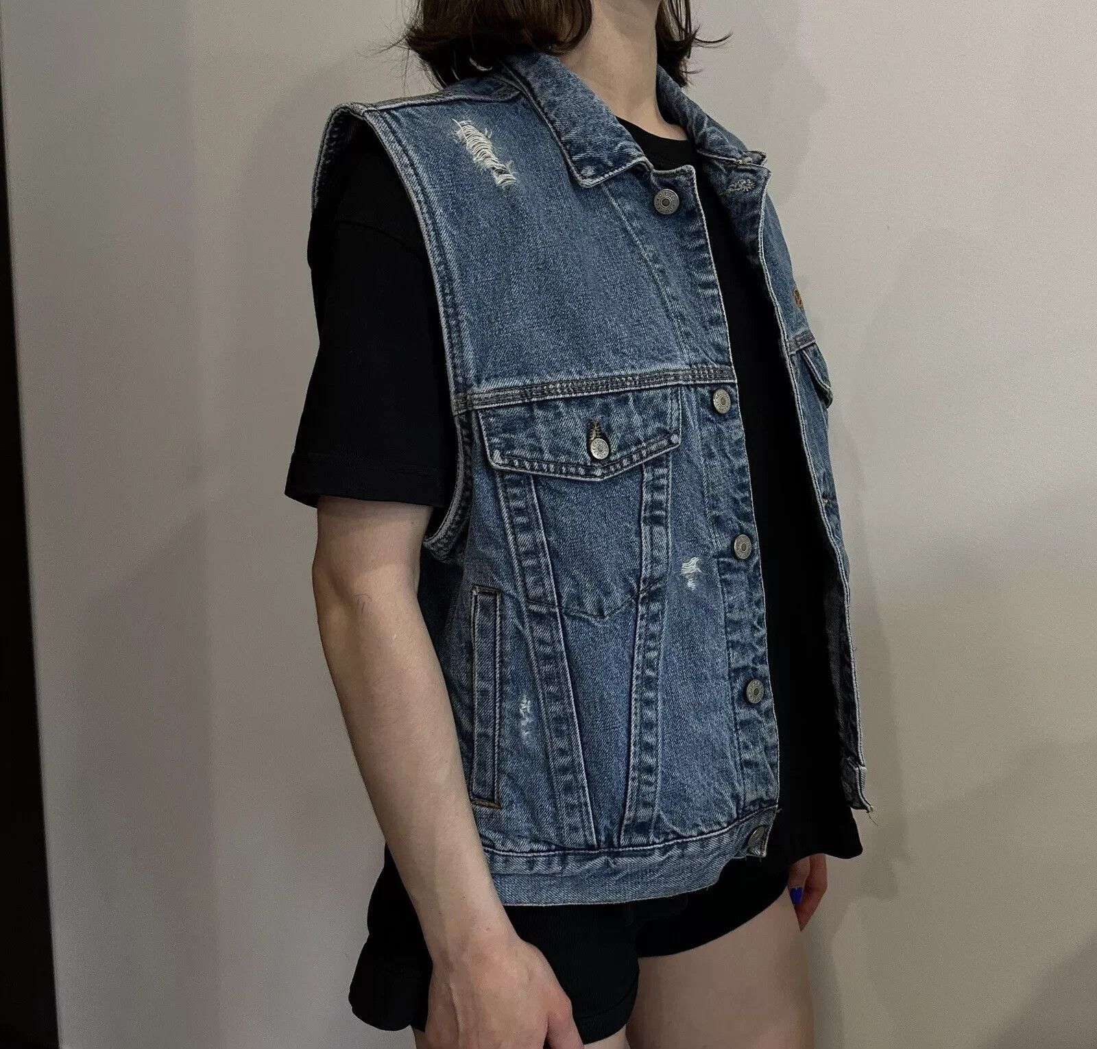 Diesel DIESEL VINTAGE DENIM destressed jeans VEST WOMENS Y2K Italy Size XXL / US 16-18 / IT 52-54 - 2 Thumbnail