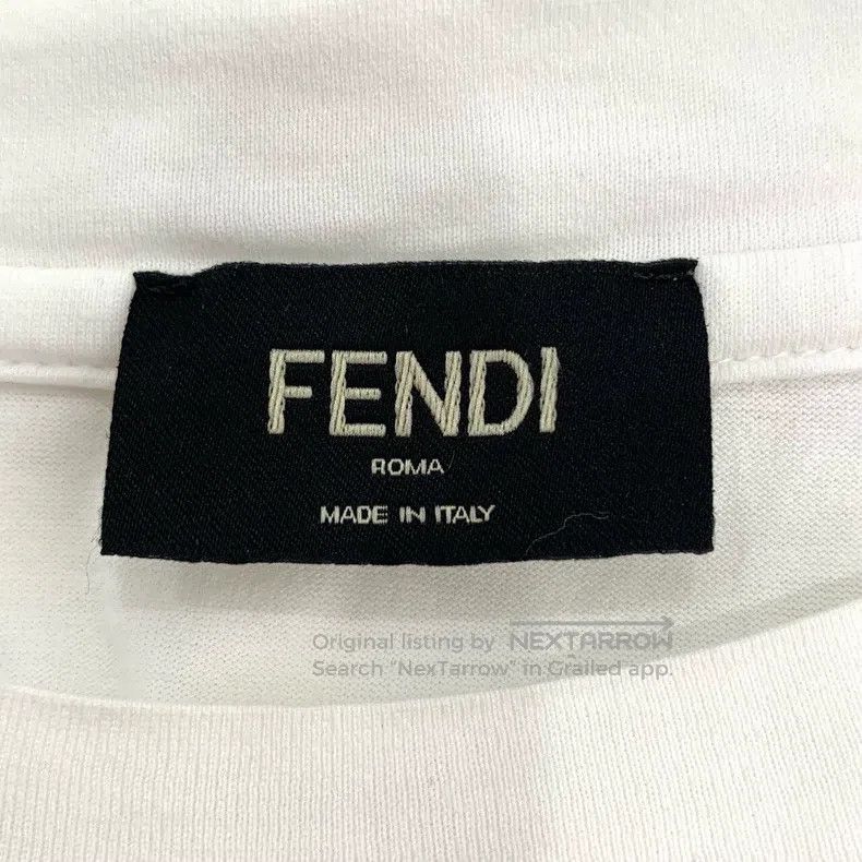 Fendi Fendi White monogram cotton round neck short-sleeve T-shir Size US XL / EU 56 / 4 - 5 Thumbnail