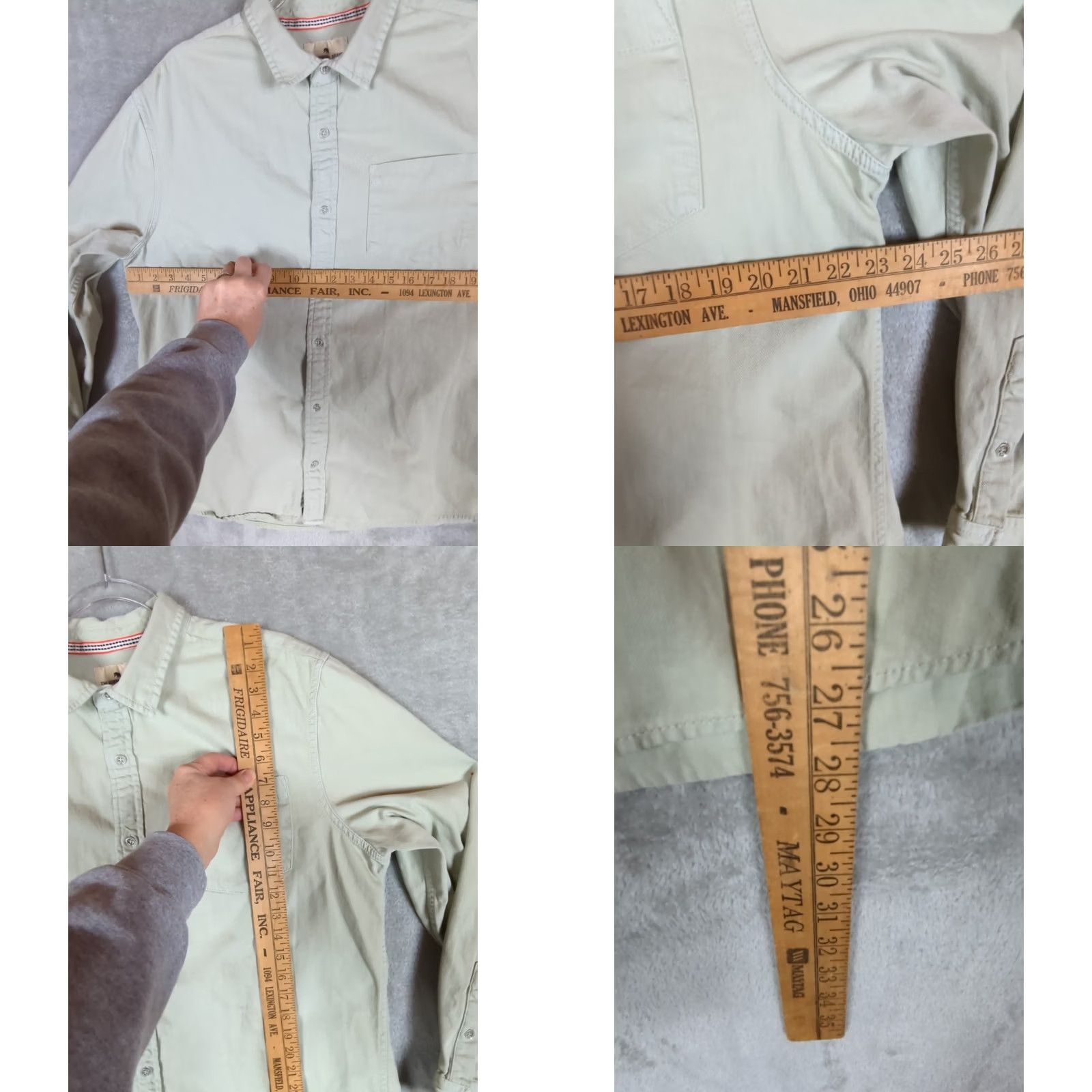 Vintage The Normal Brand Shirt Men XL Light Green Long Sleeve Button-Up Twill Cotton Casual Utility Outdoor Bre breathable Solid Size US XL / EU 56 / 4 - 8 Thumbnail