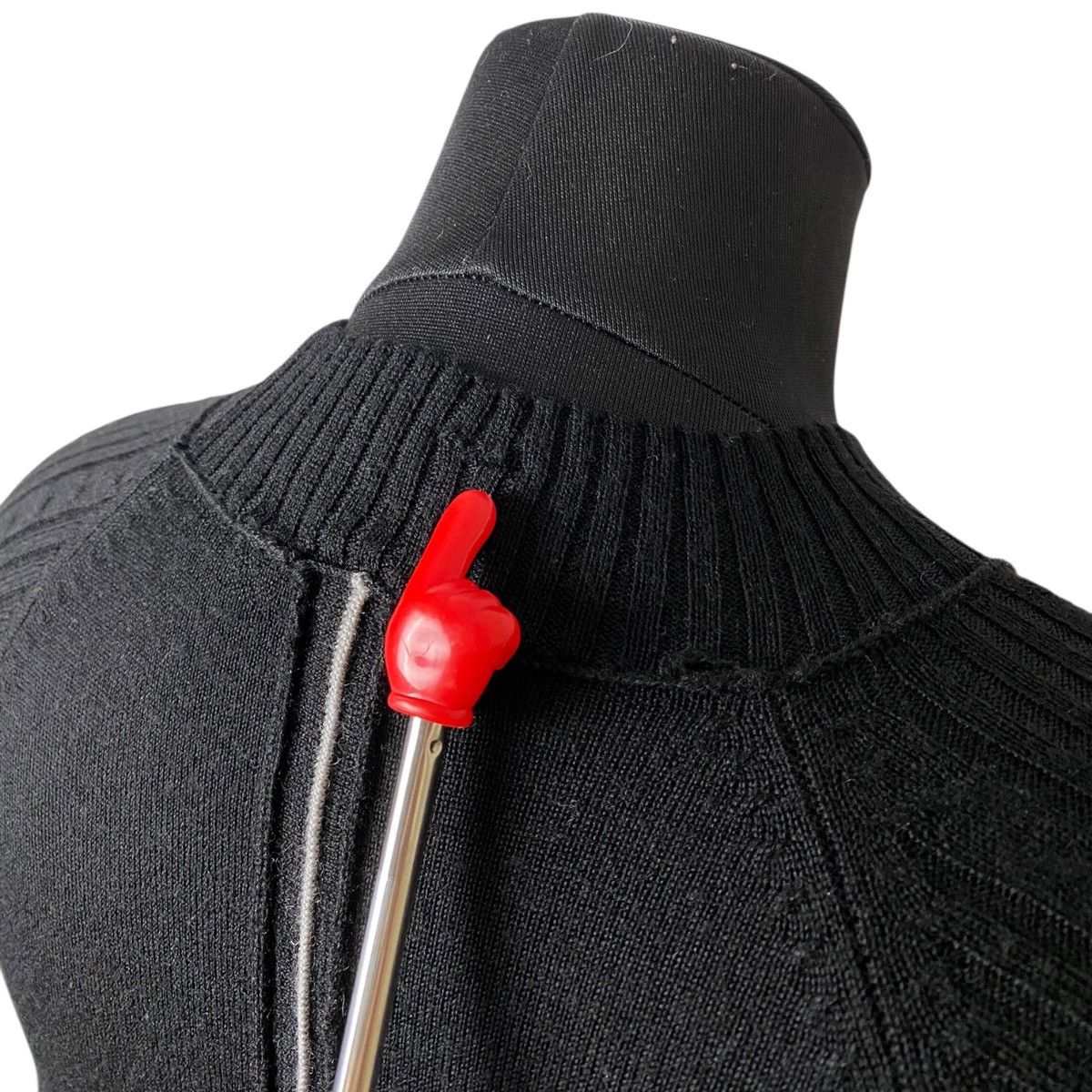 Marithe + Francois Girbaud M+FG Long Sleeve Bodycon Ballon Hem Wool Stars Logo Dress Size M / US 6-8 / IT 42-44 - 10 Thumbnail