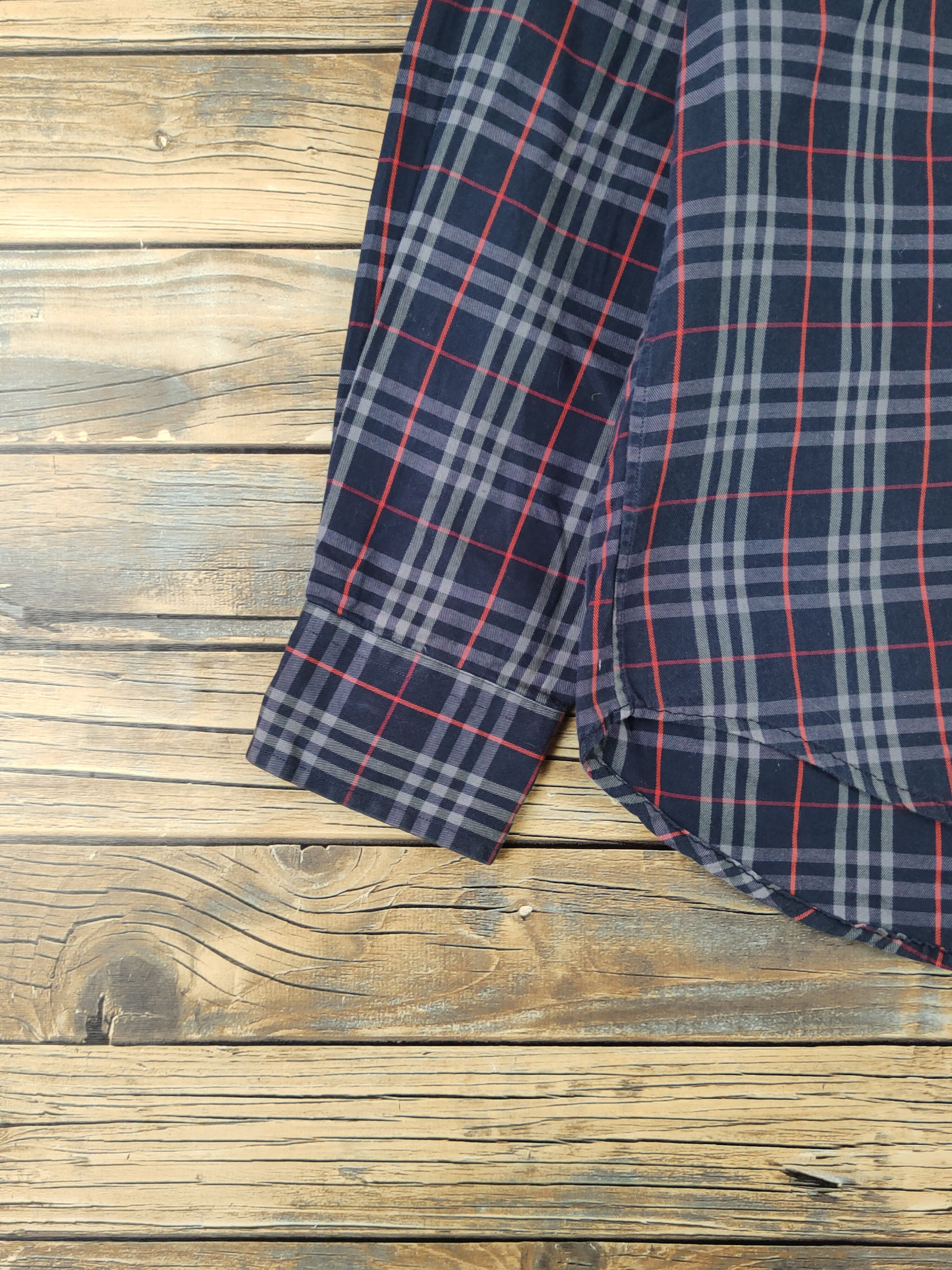 Burberry DLL Burberrys Navy Button Ups Shirts #023 Size US M / EU 48-50 / 2 - 5 Thumbnail