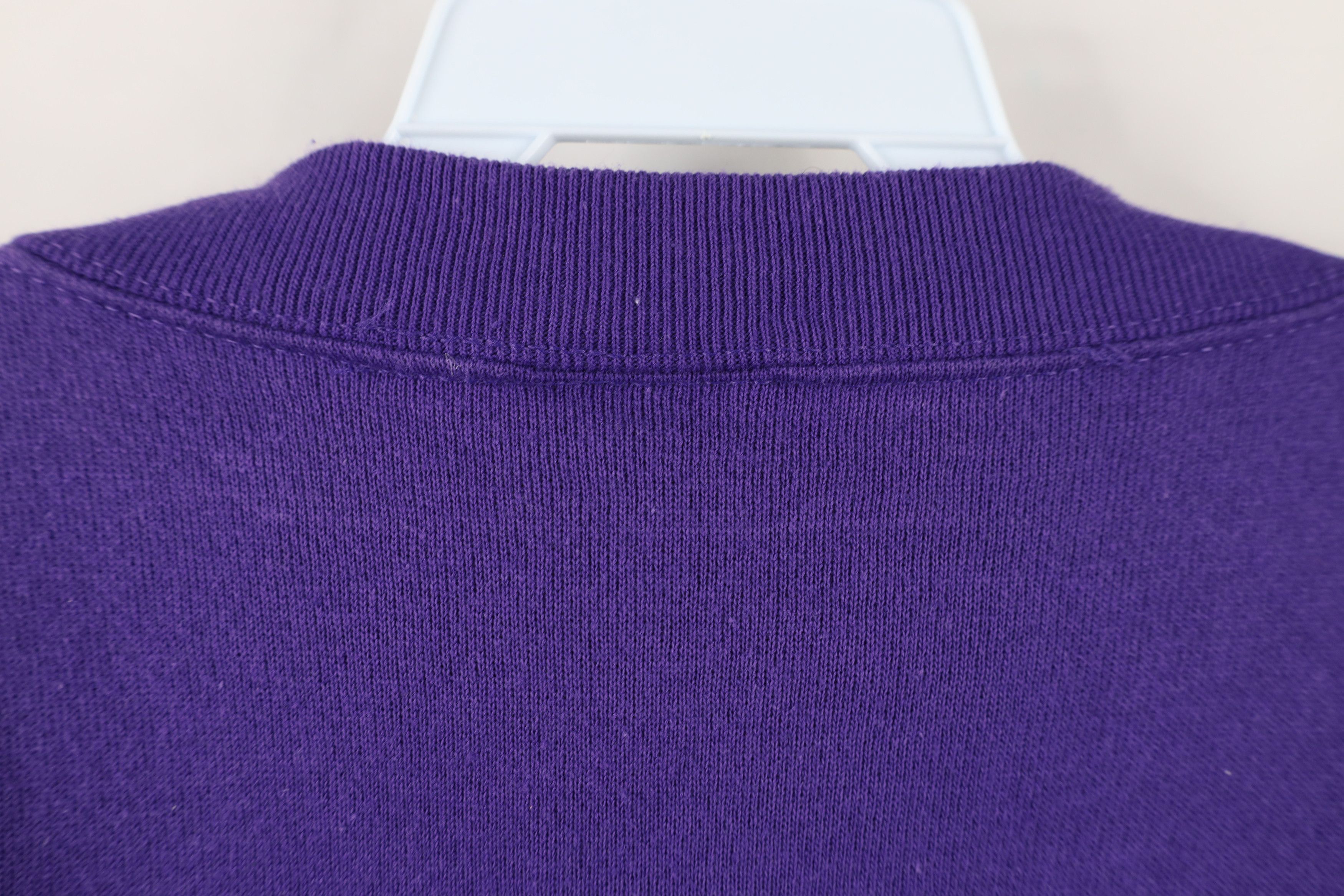 Vintage Vintage 90s Streetwear Snow Birds Sweatshirt Purple USA Size L / US 10 / IT 46 - 9 Thumbnail