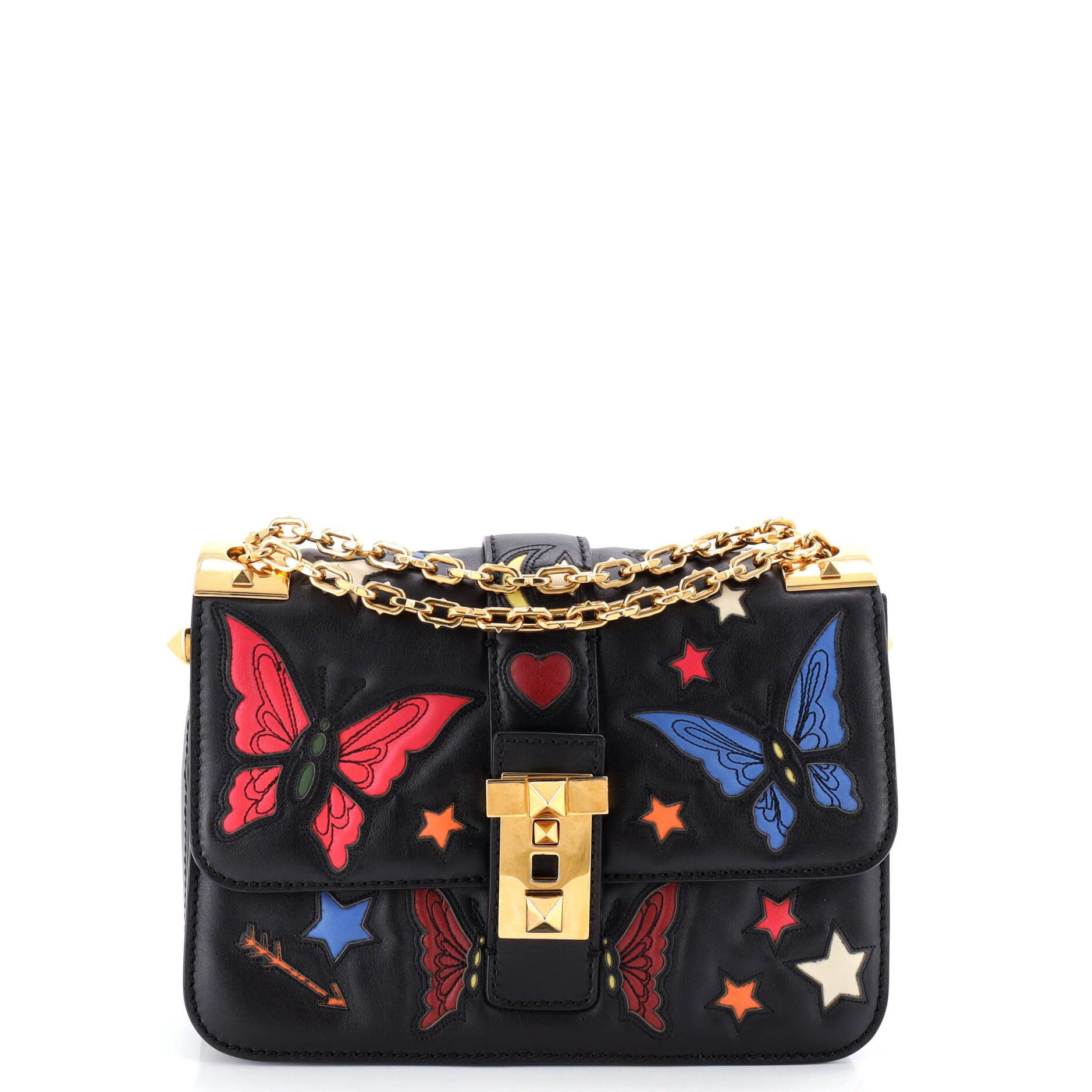 Valentino B-Rockstud Butterfly Shoulder Bag, Women's