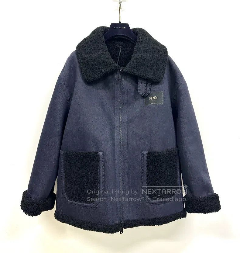 Fendi Fendi Fur Trimmed Denim Jacket, Fur and Leather Integratio Size US M / EU 48-50 / 2 - 1 Thumbnail