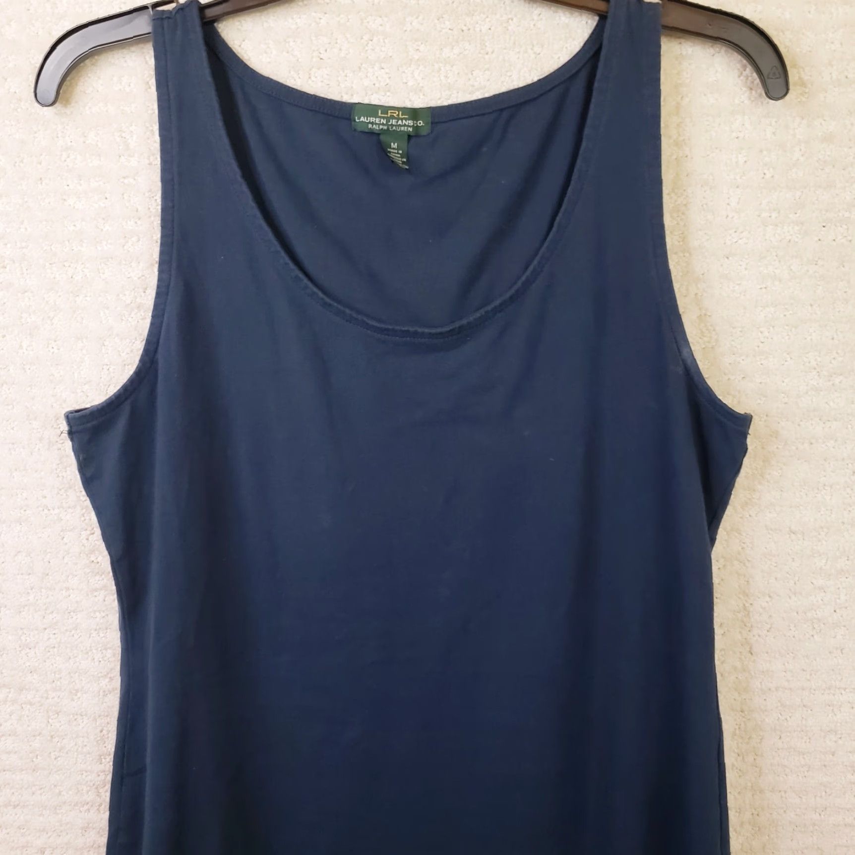 Ralph Lauren Ralph Lauren Polo Jean Co. Women's M Tank Dress Navy Blue Sleeveless Crew Neck Logo Casual Knee-Length Size M / US 6-8 / IT 42-44 - 2 Thumbnail