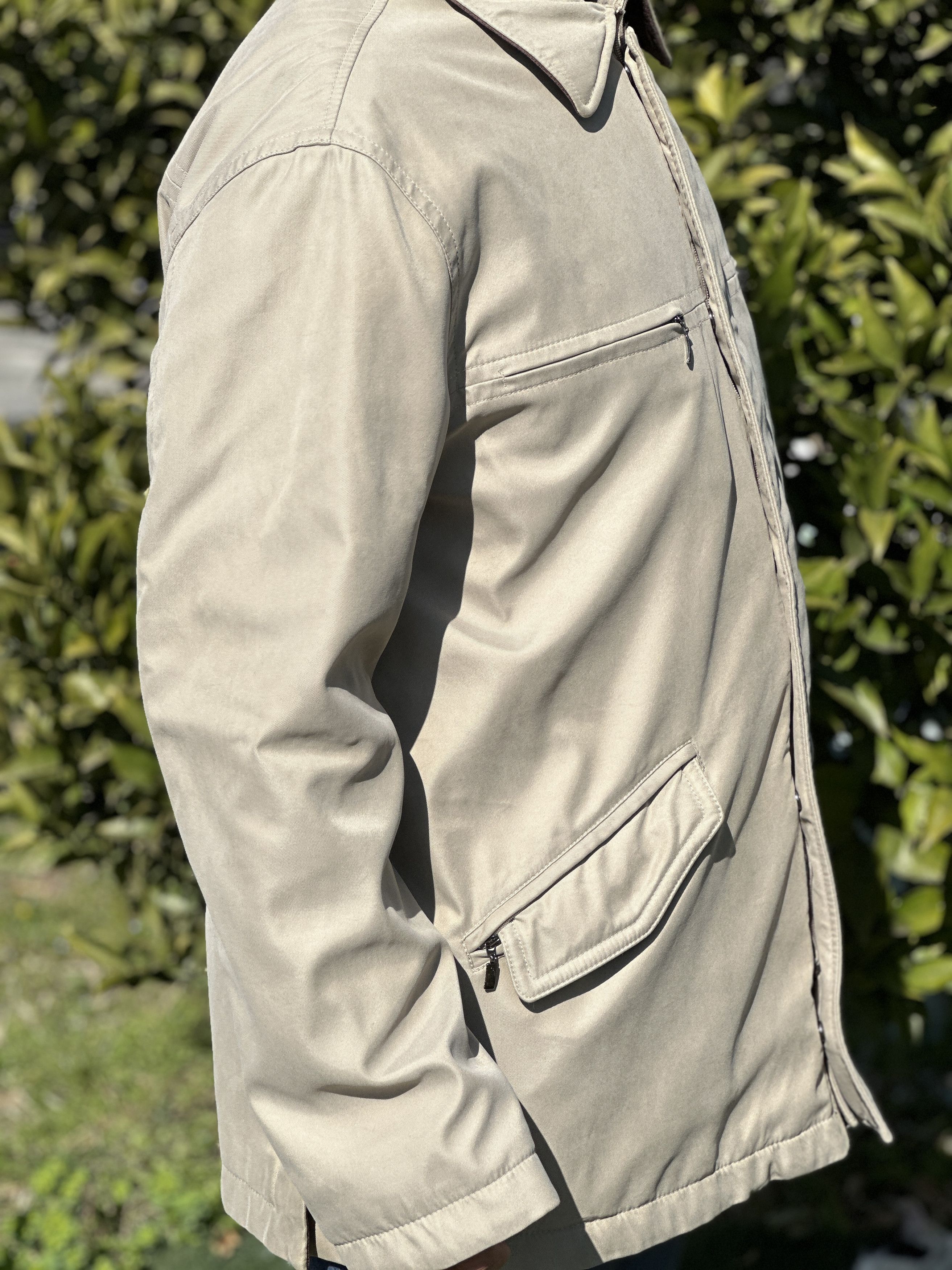 Canali Canali Wind Rain Protection Leather Trench Coat Size 52 Size US L / EU 52-54 / 3 - 3 Thumbnail