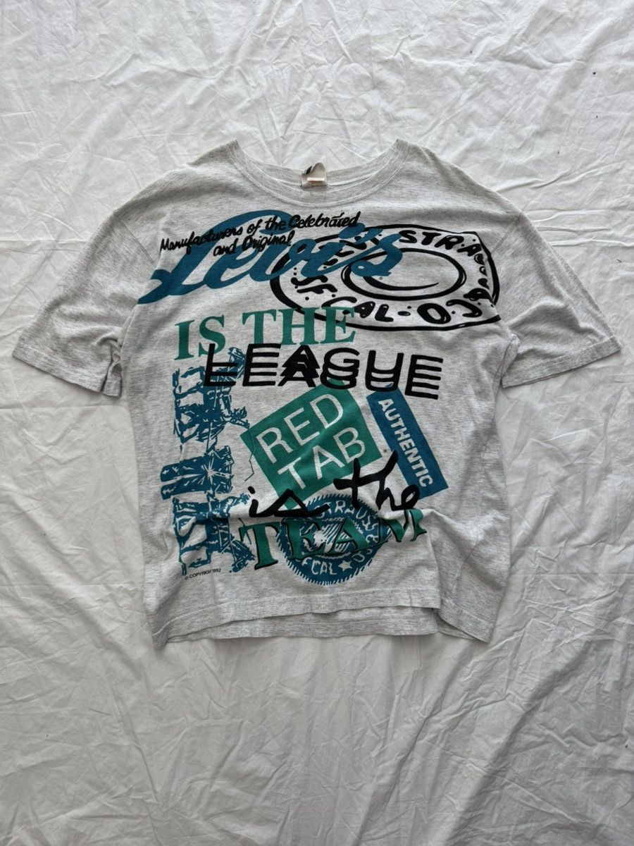 Levi's Vintage 90s Single Stitch Levi’s 501 Oversized Tee Size US L / EU 52-54 / 3 - 2 Thumbnail