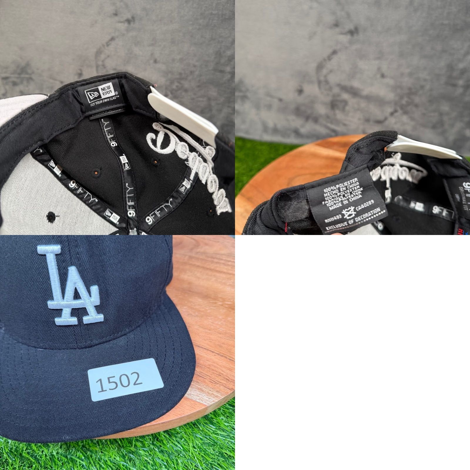 New Era VINTAGE? No — New Era Los Angeles Dodgers Hat Snapback One Size Mens Black Cotton Solid 9FIFTY Adjustable Baseball Cap Dodgers MLB Streetwear Size ONE SIZE - 8 Thumbnail