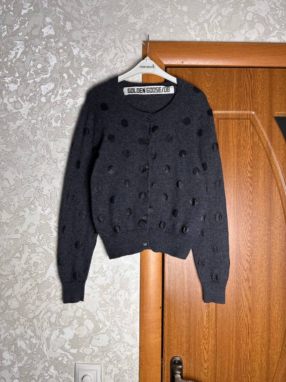 Golden Goose Golden Goose Deluxe Brand Wool Cropped Cardigan Polka Dot Size M / US 6-8 / IT 42-44 - 1 Thumbnail