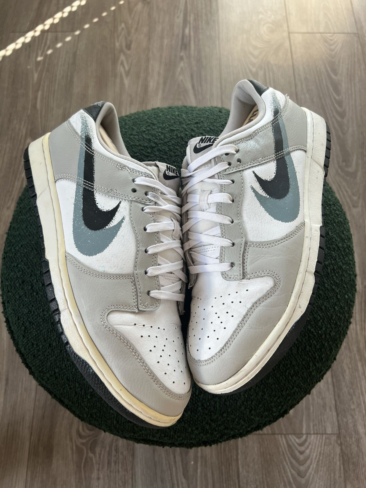 Japanese Brand × Nike ‼️Nike Dunk Low Stencil Swoosh Sneakers‼️ Size US 11 / EU 44 - 7 Thumbnail