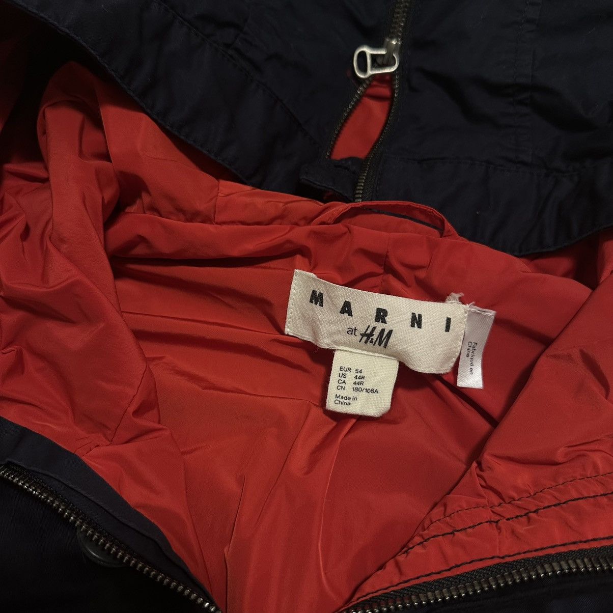 Marni MARNI x H&M Jacket Men's US 44R (Large) Parka Blue/Red Size US L / EU 52-54 / 3 - 2 Thumbnail