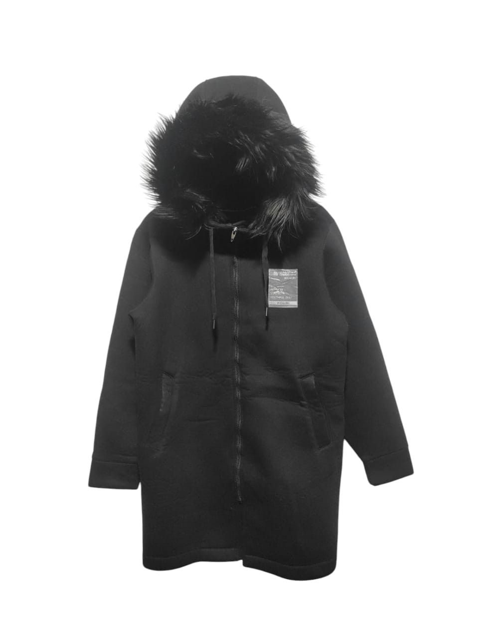 Japanese Brand Ugiz Black Long Zipper Fur Hoodie Size US L / EU 52-54 / 3 - 1 Thumbnail
