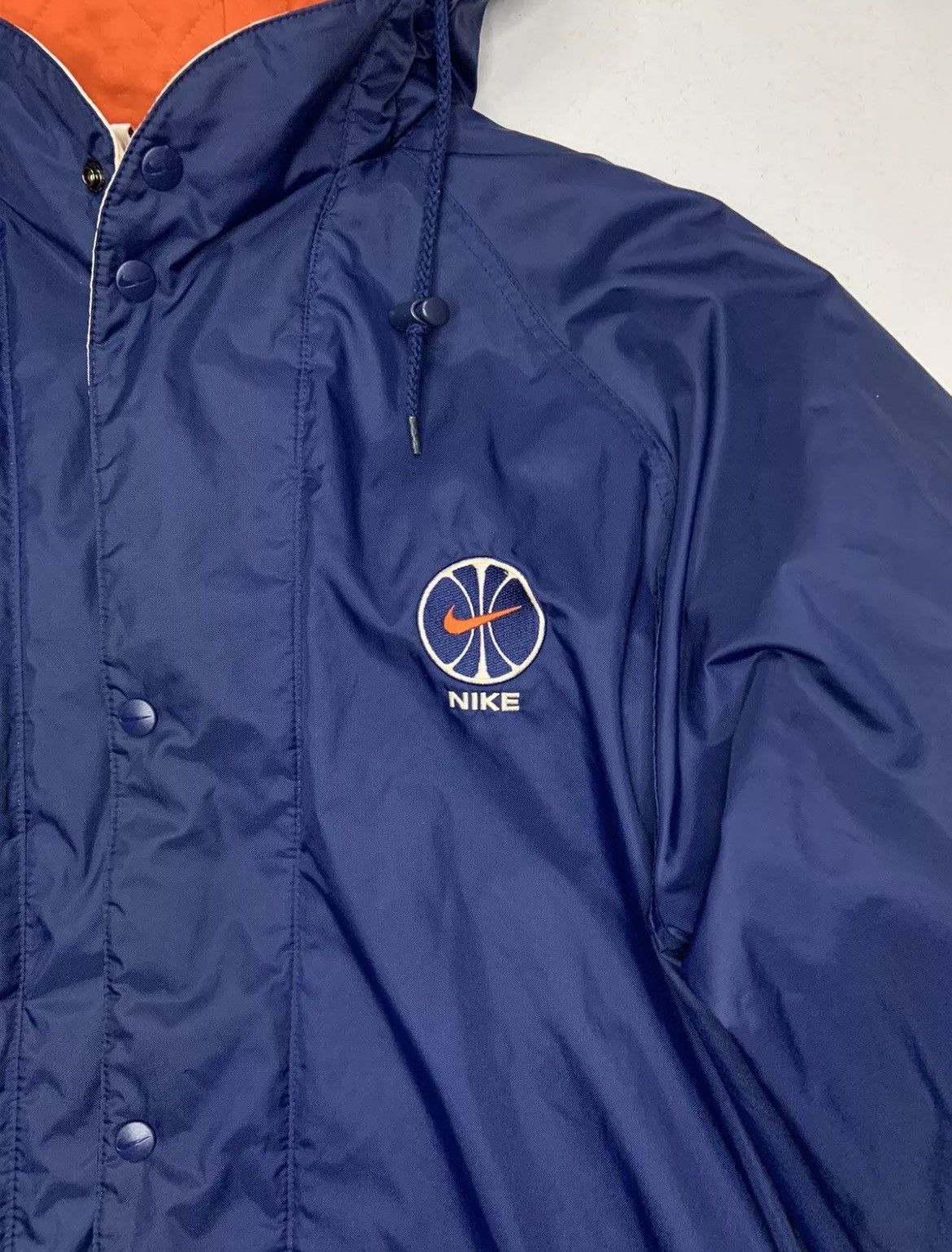 Nike Nike 90s Basketball Men Blue Full Zip Jacket Parka XL 2XL Size US XXL / EU 58 / 5 - 2 Thumbnail