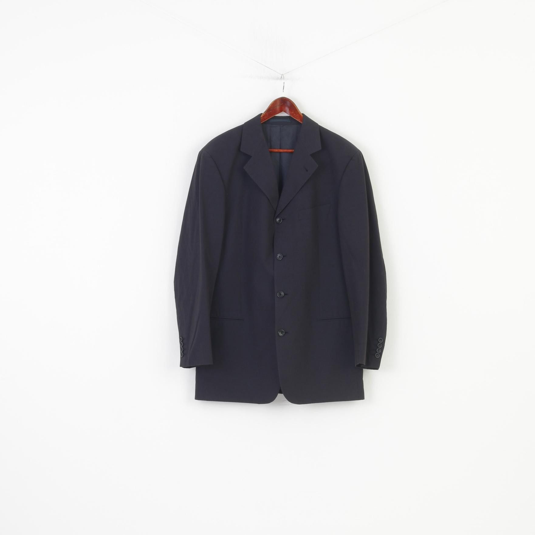 Hugo Boss Hugo Boss Men 102 40 Blazer Navy Breasted 0170 Size 40R - 1 Thumbnail