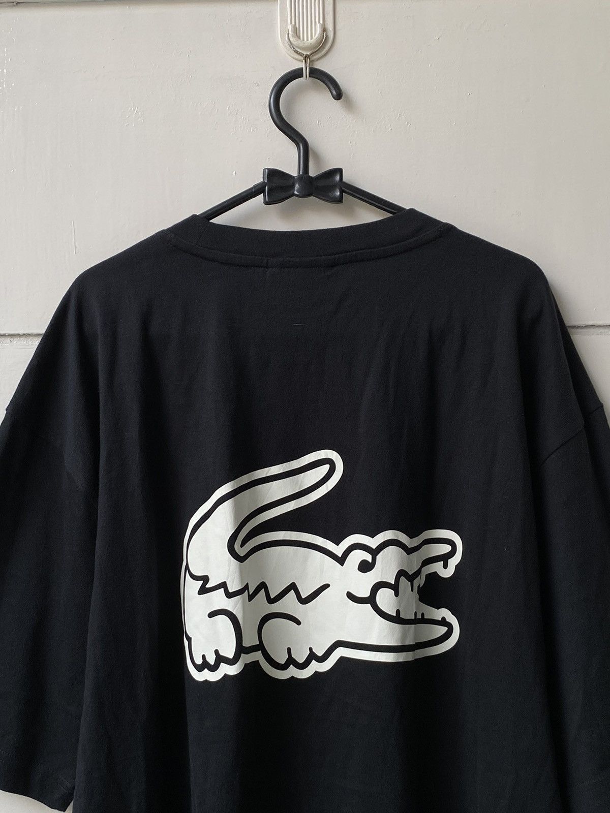 Lacoste LACOSTE Black Logo Oversize Boxy T-shirt Size US L / EU 52-54 / 3 - 15 Thumbnail
