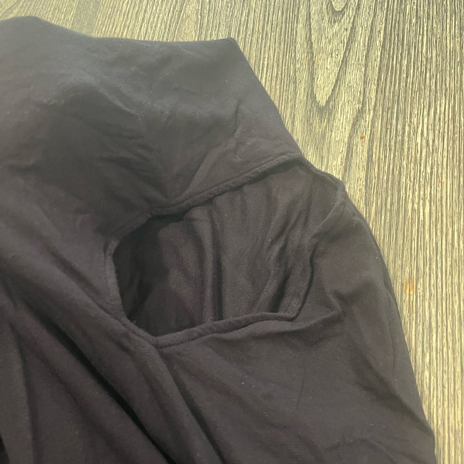 Vintage Michi Scarf Cape Poncho Coverup Jersey Black One Size Size ONE SIZE - 3 Thumbnail