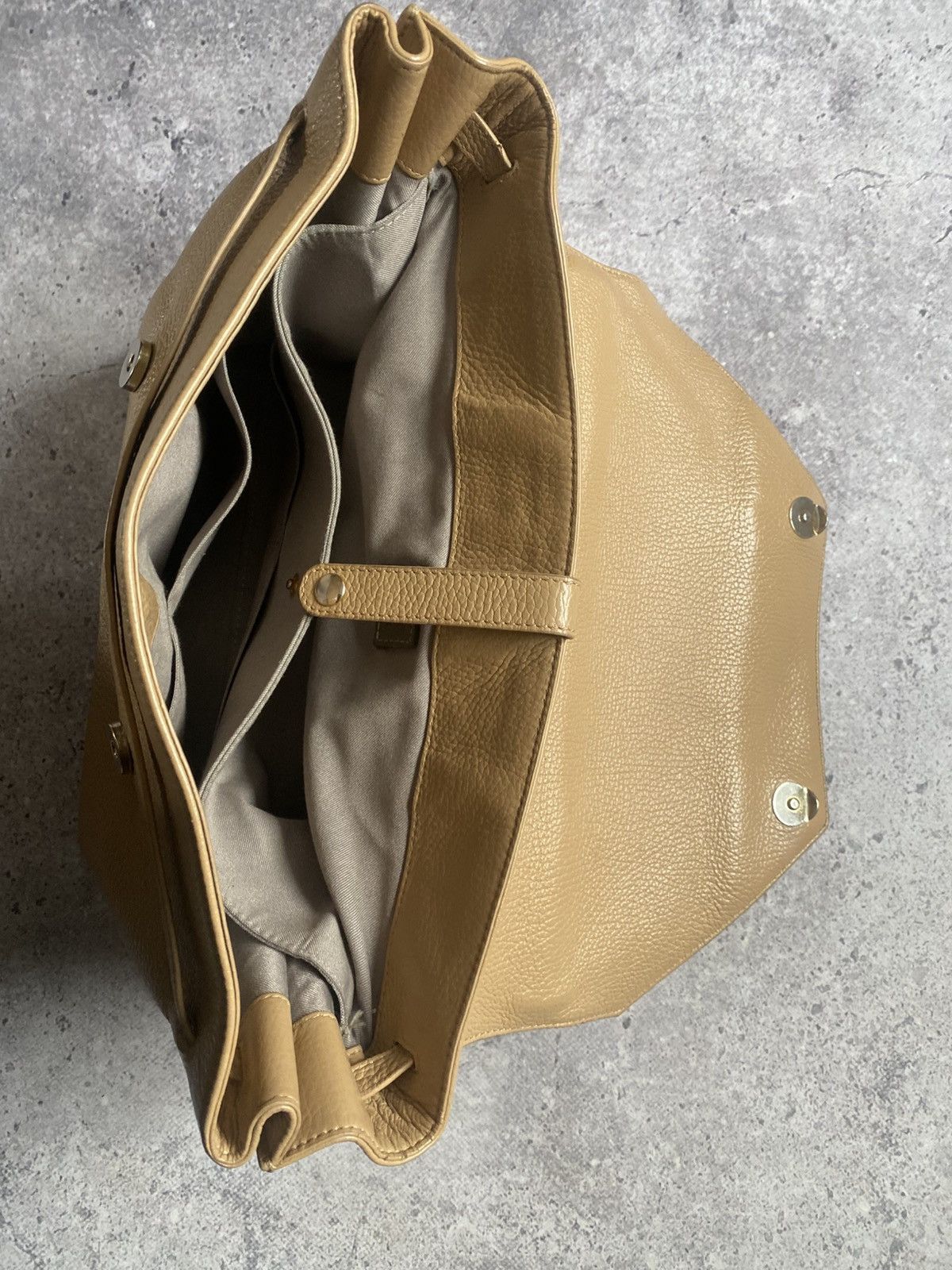 Other Ameli Zurich Central Bag Beige Pebbled Leather Luxury Italy Size ONE SIZE - 9 Thumbnail