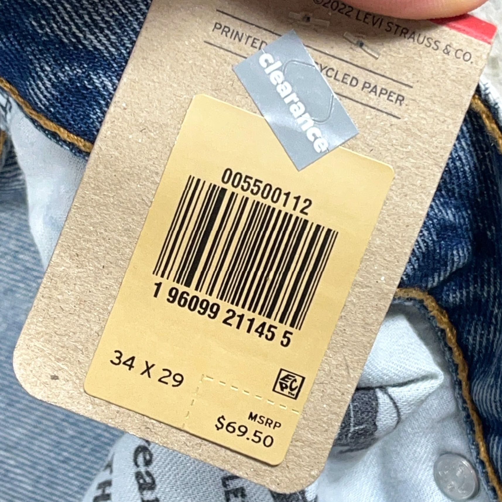 Levi's VINTAGE Levi's 550 Jeans Men 34x29 Relaxed Fit Distressed Blue 100% Cotton Levi's Jeans Men Regular Size 34 Size US 34 / EU 50 - 3 Thumbnail