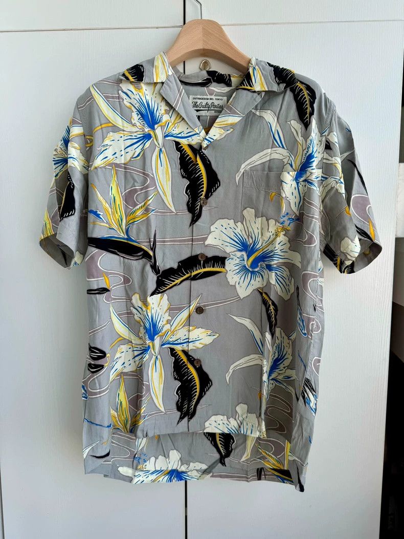 Wacko Maria Short Sleeve Shirt with Floral Print- DMC