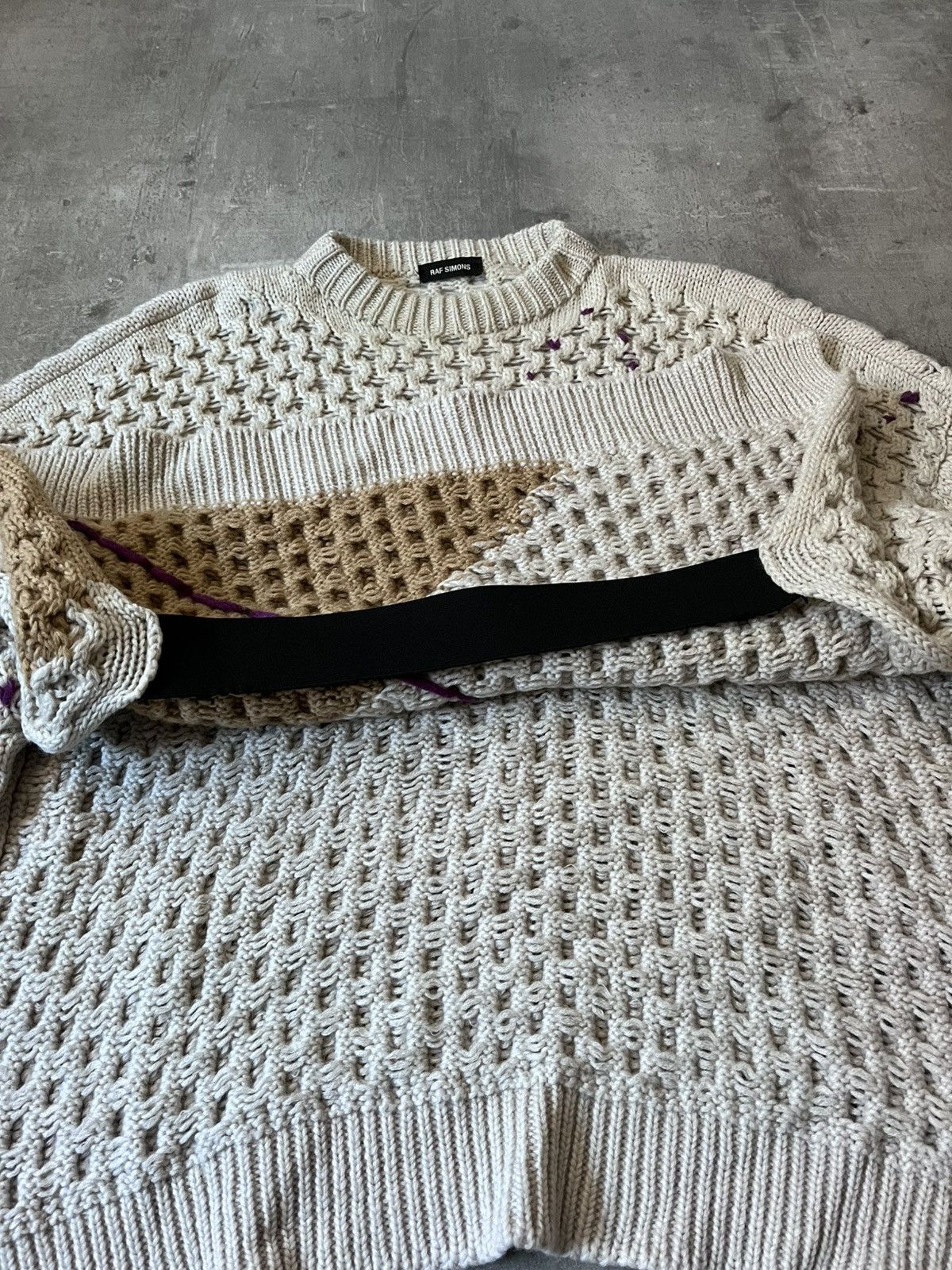 Raf Simons Raf Simons A/W 2018 wool beige sweater Playboi Carti Size US L / EU 52-54 / 3 - 9 Thumbnail