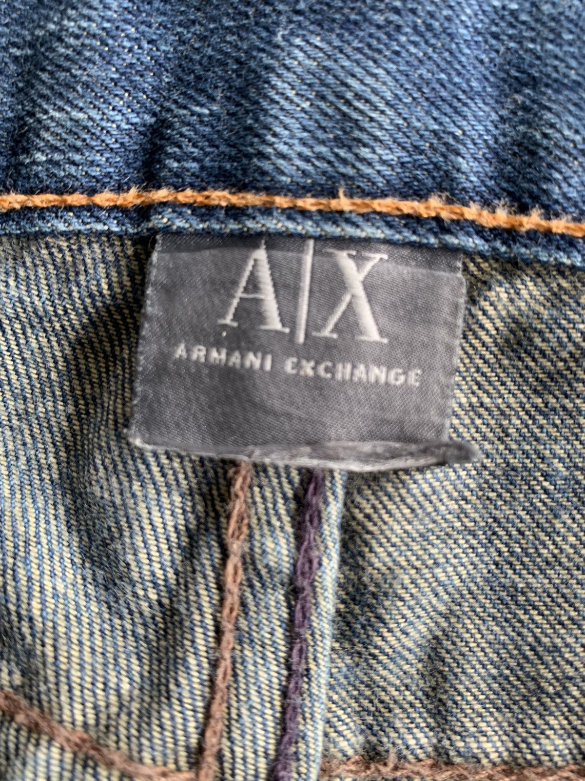 Armani Exchange VINTAGE AX ARMANI EXCHANGE SELVEDGE USA FADED DENIM Size US 37 - 17 Thumbnail