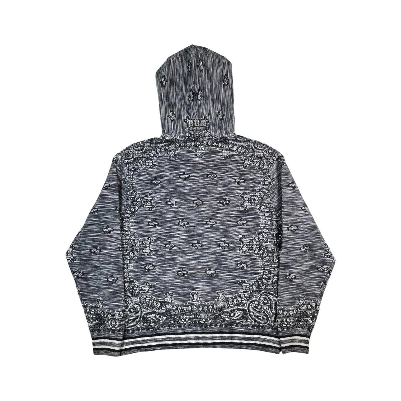 Amiri Amiri 'Bandana' Grey & Black Hoodie Size XS / US 0-2 / IT 36-38 - 2 Thumbnail