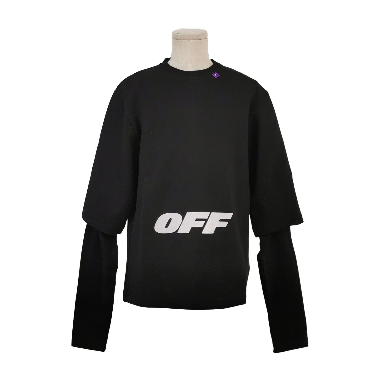 Off-White Off-White Double Sleeve Logo Sweatshirt XXS Size US XXS / EU 40 - 1 Thumbnail