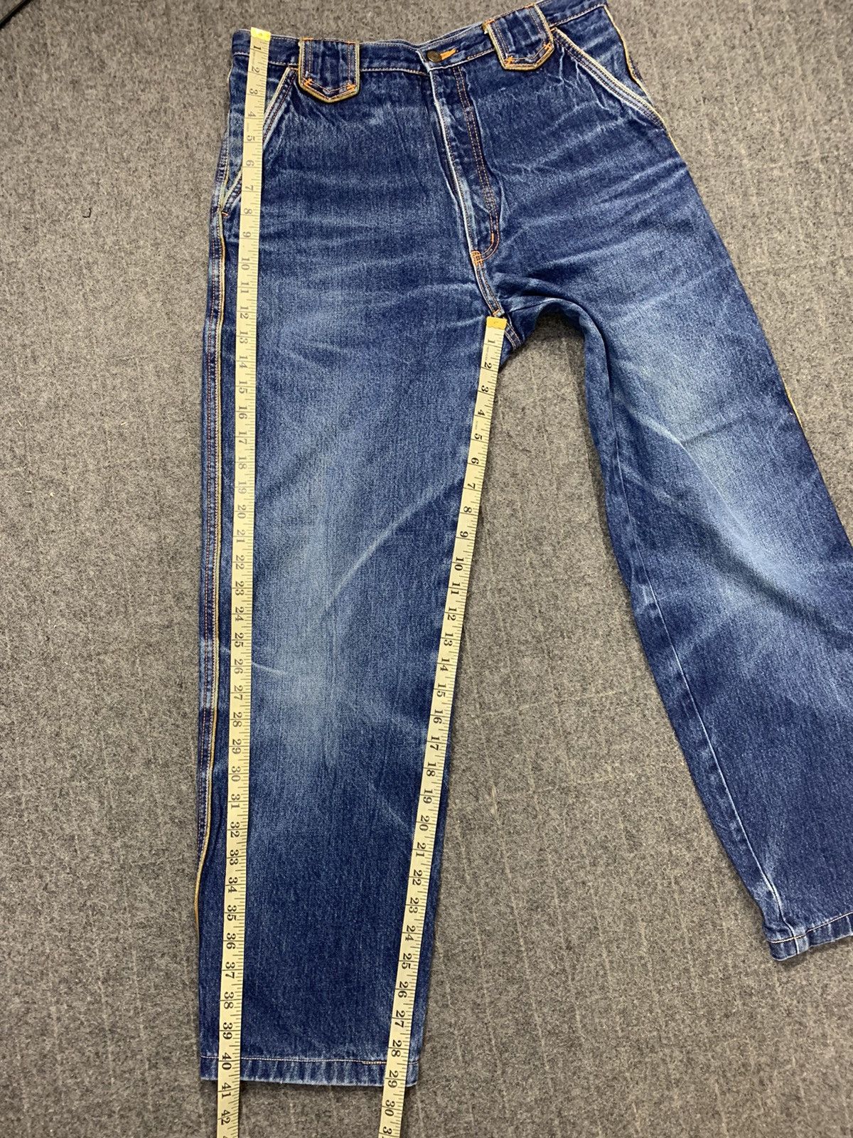 Designer 90s Santa Fe Indigo Denim Jeans Embroidery Logo Back Pocket Size US 32 / EU 48 - 13 Thumbnail