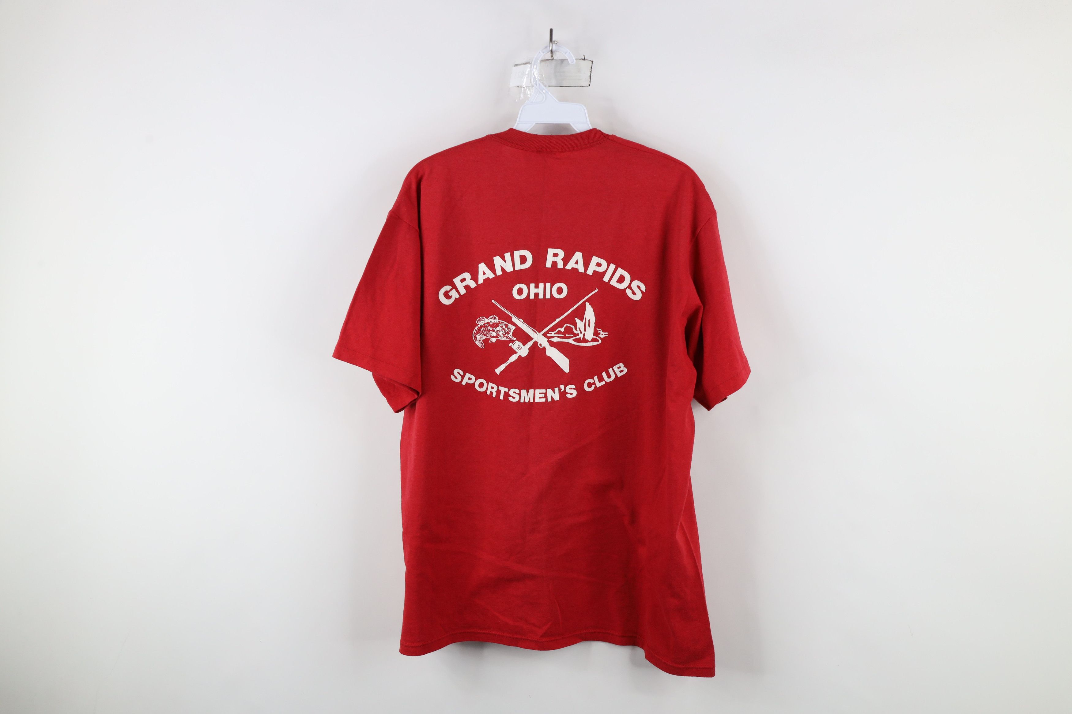 Vintage Vintage 90s Grand Rapids Ohio Sportsmen Club T-Shirt Red USA Size US XL / EU 56 / 4 - 13 Thumbnail
