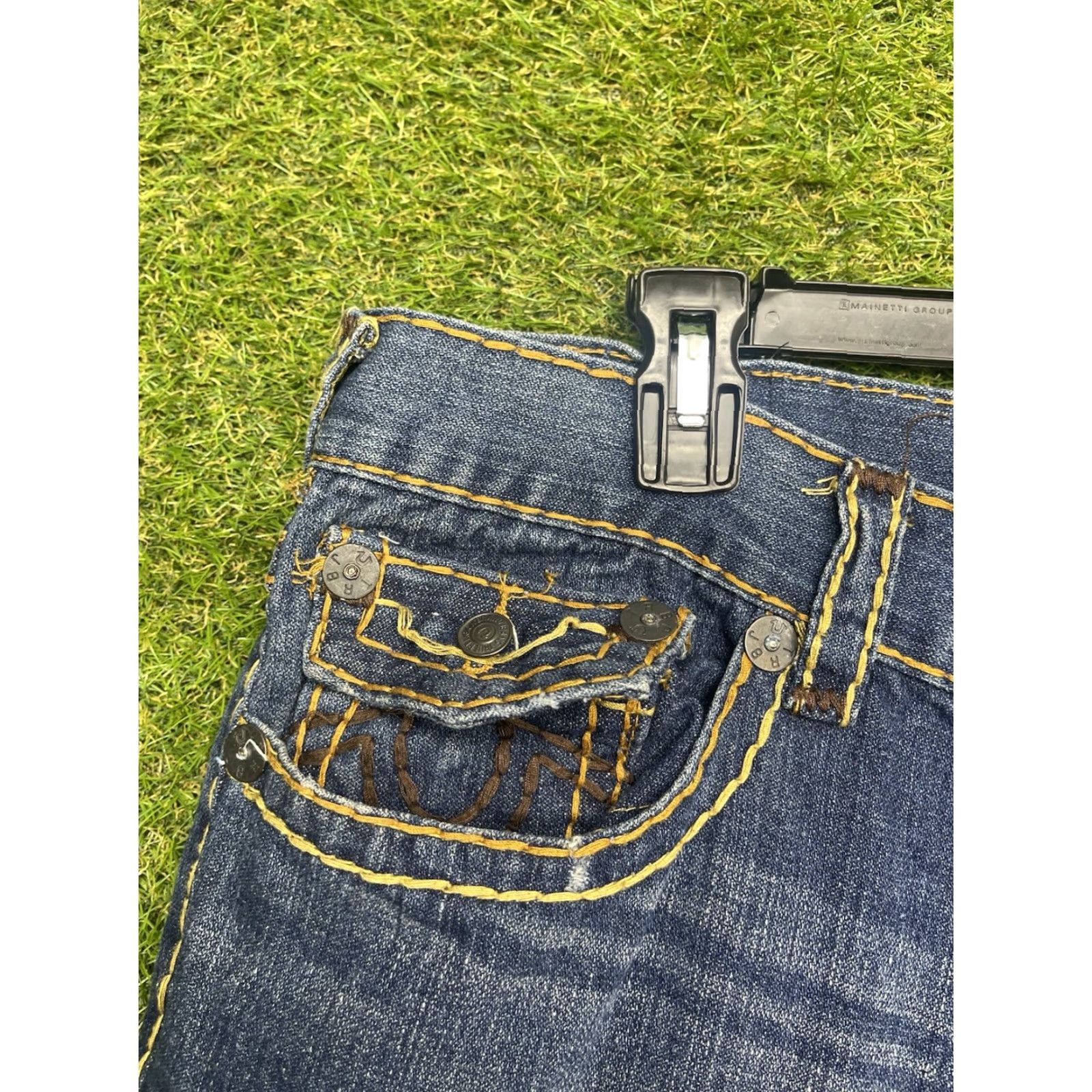 True Religion True Religion Jeans Men 40 Ricky Relaxed Straight Denim Big T Flap Pockets USA 2000s Grunge Size US 40 / EU 56 - 7 Thumbnail
