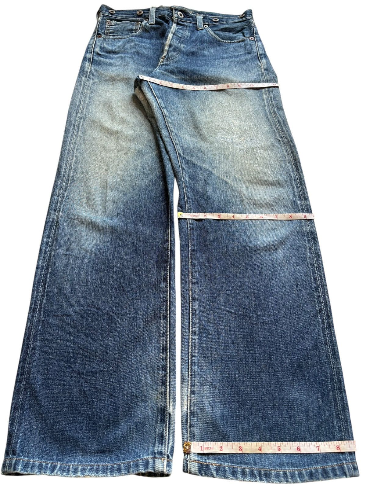 Levi's Vintage 80s Levis 702 Selvedge Buckle Back Distress Jean Size US 31 - 13 Thumbnail