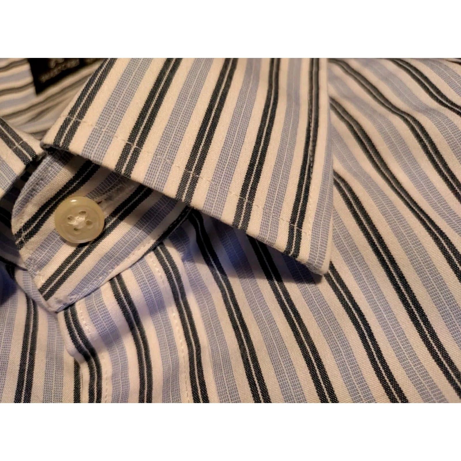 VINTAGE Nordstrom Men's Shop Dress Shirt Long Sleeve Cotton Blue