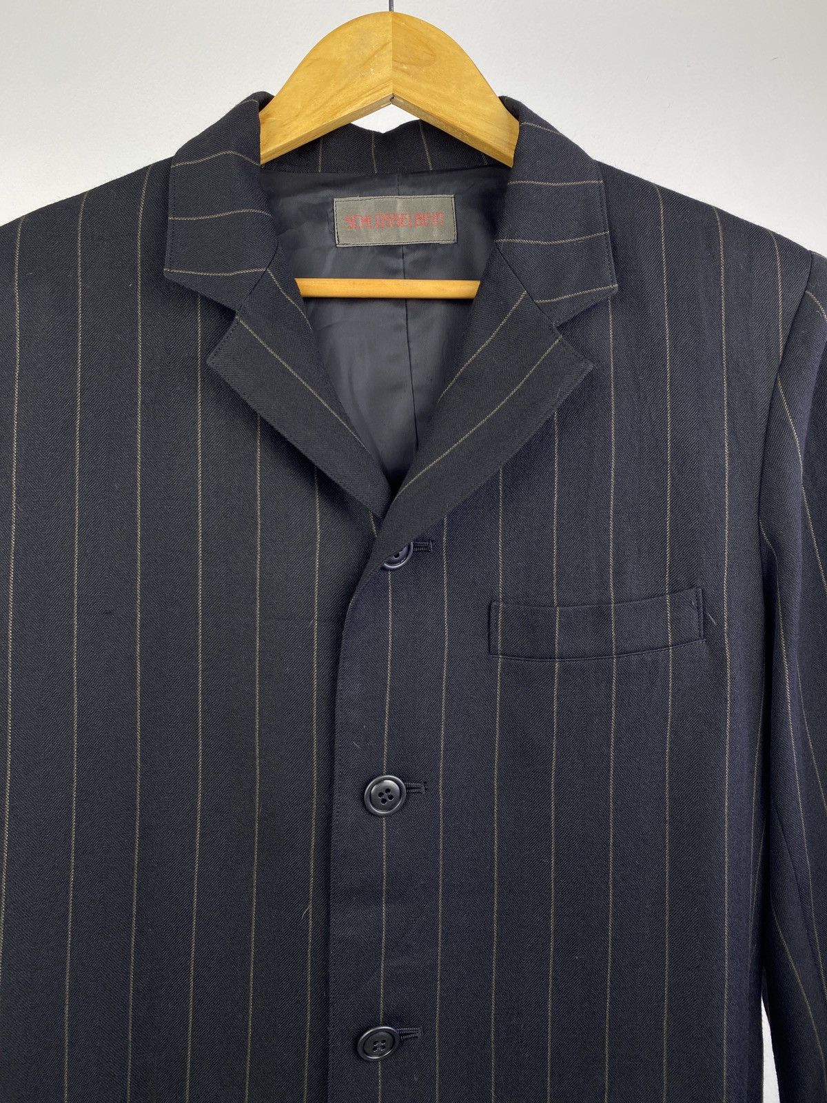 Yohji Yamamoto 80’s Schlüsselbein by Yohji Yamamoto Pinstripe Rayon Jacket Size US M / EU 48-50 / 2 - 7 Thumbnail