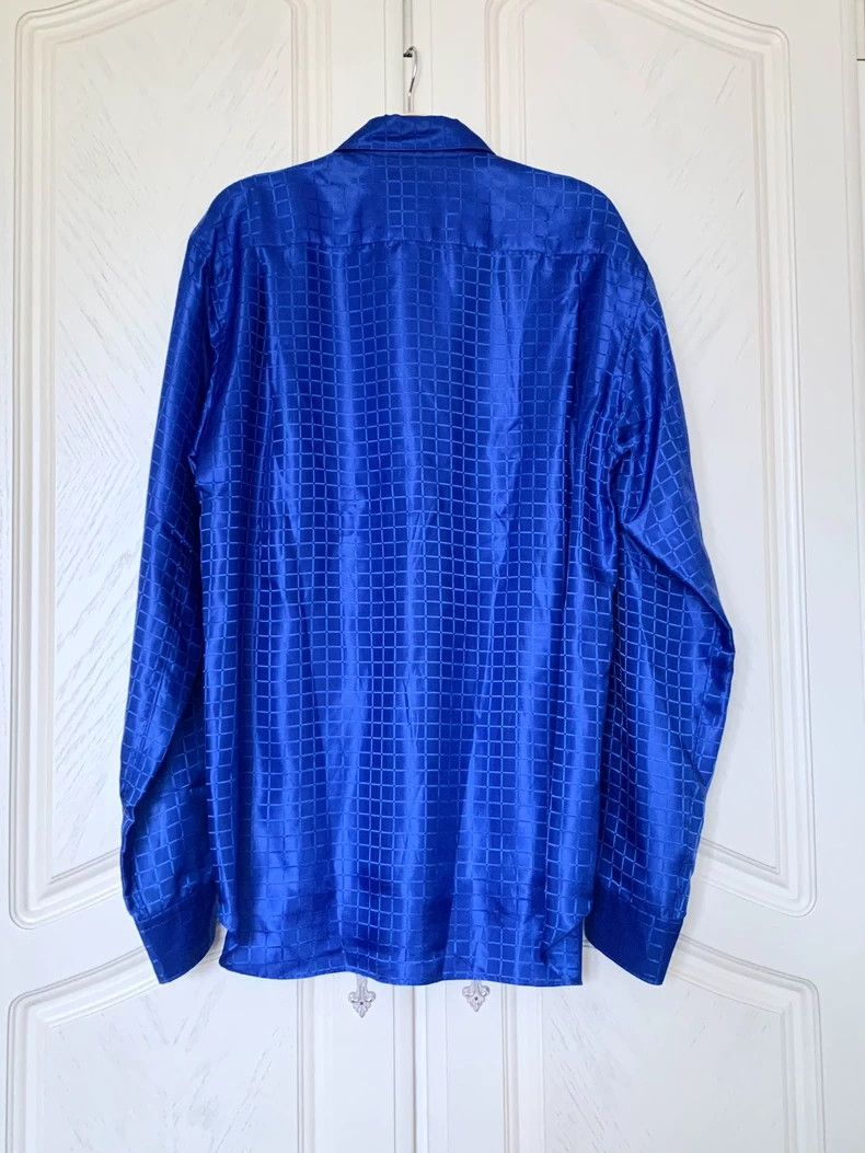 Comme Des Garcons Blue silk shirt 2505-Nextarrow